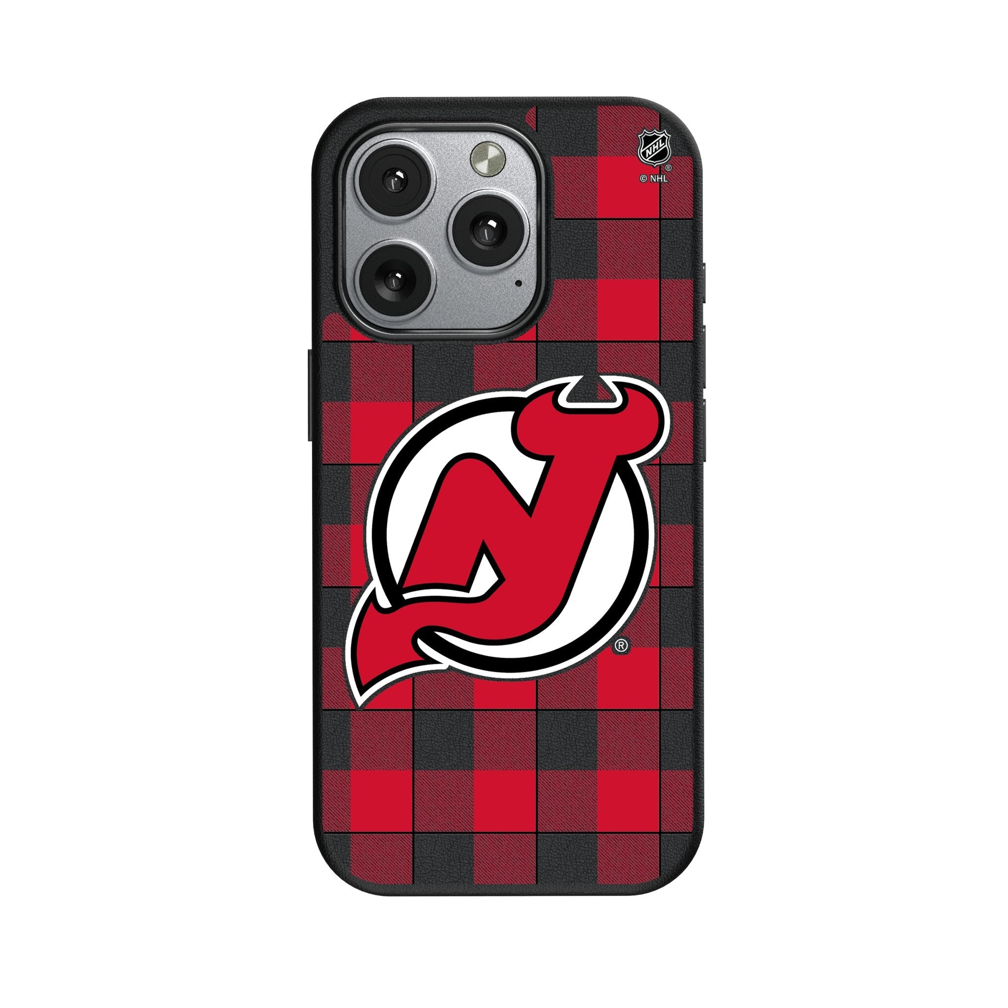 New Jersey Devils Plaid MagSafe Compatible Phone Case for Apple iPhone