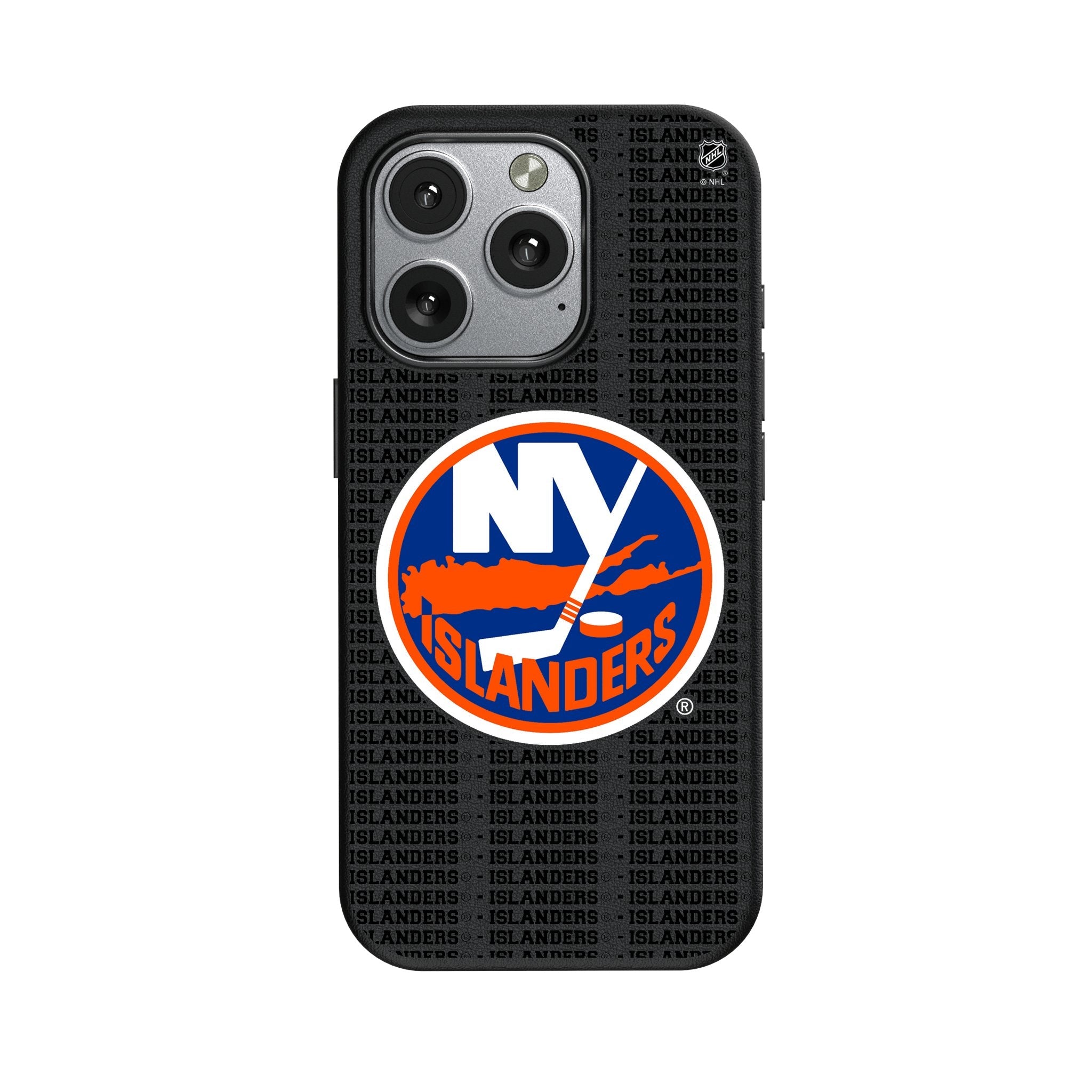 New York Islanders Text Backdrop MagSafe Compatible Phone Case for Apple iPhone