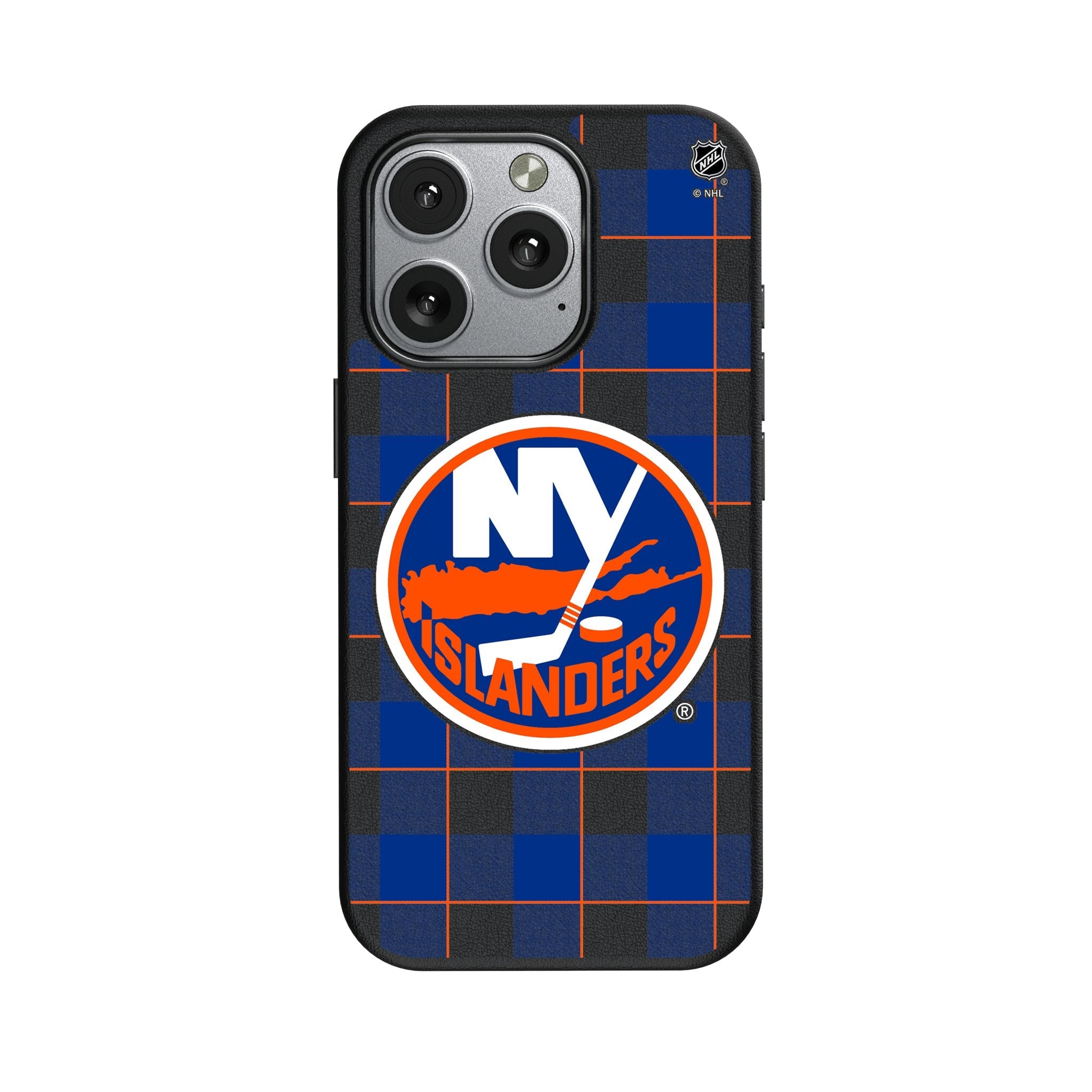 New York Islanders Plaid MagSafe Compatible Phone Case for Apple iPhone