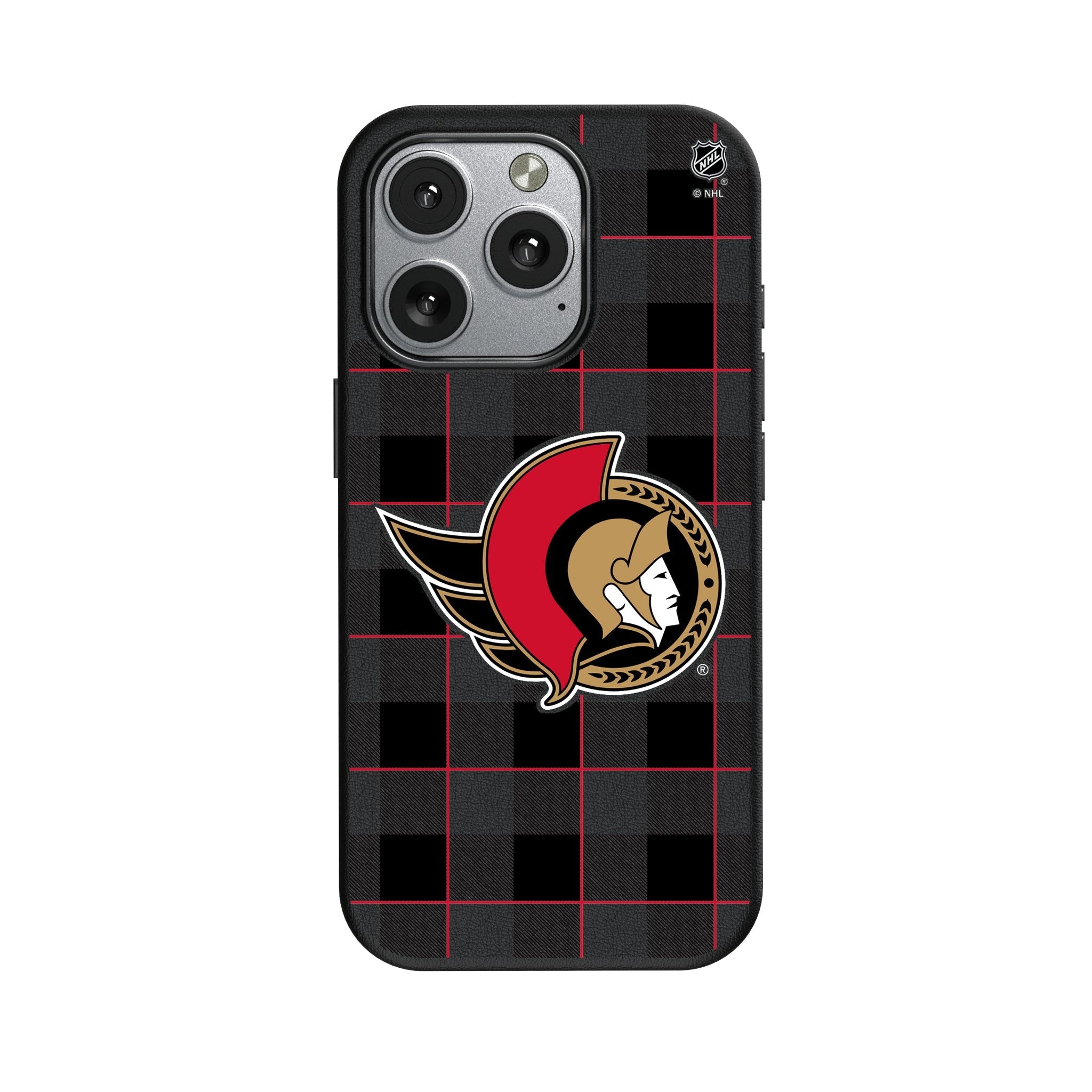 Ottawa Senators Plaid MagSafe Compatible Phone Case for Apple iPhone