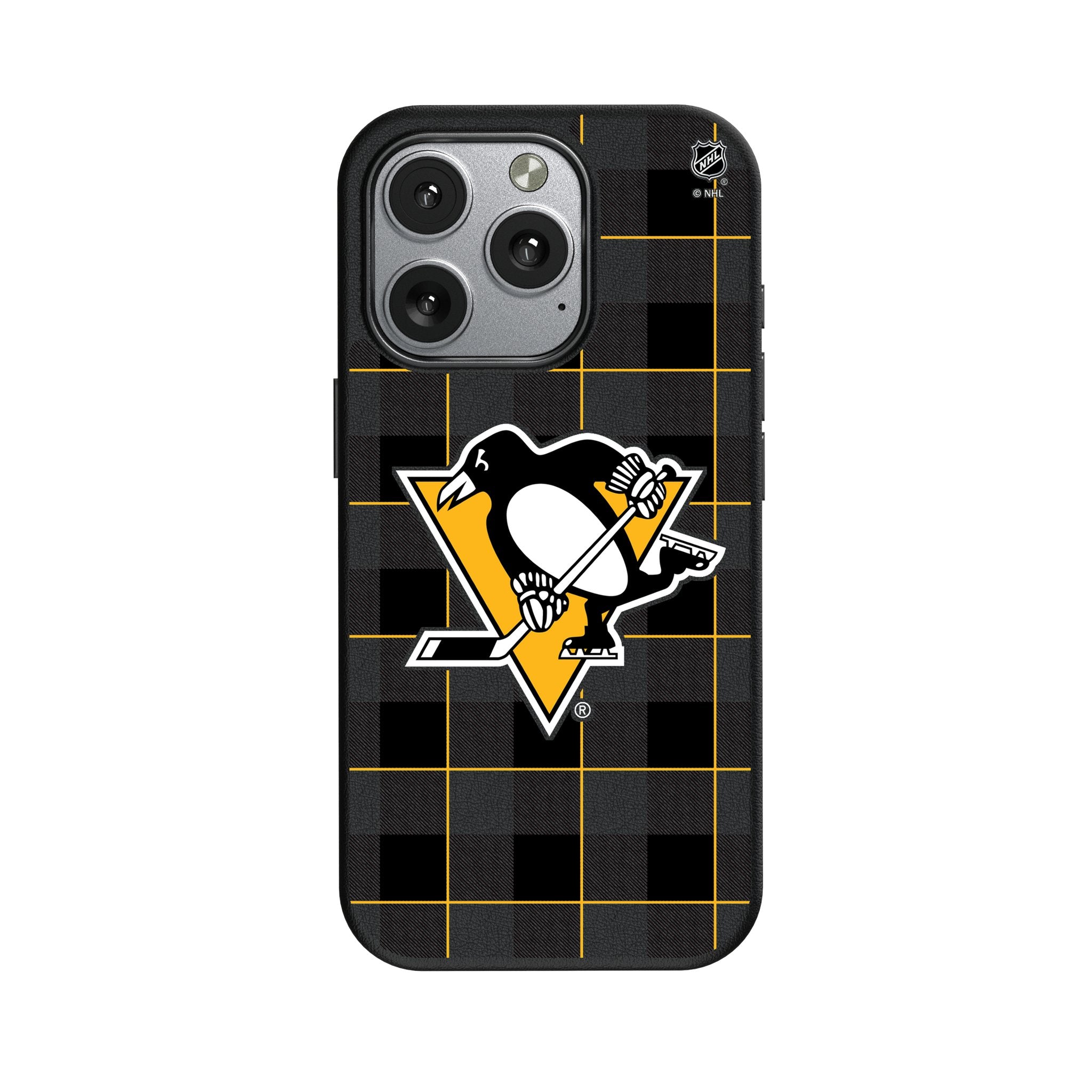 Pittsburgh Penguins Plaid MagSafe Compatible Phone Case for Apple iPhone