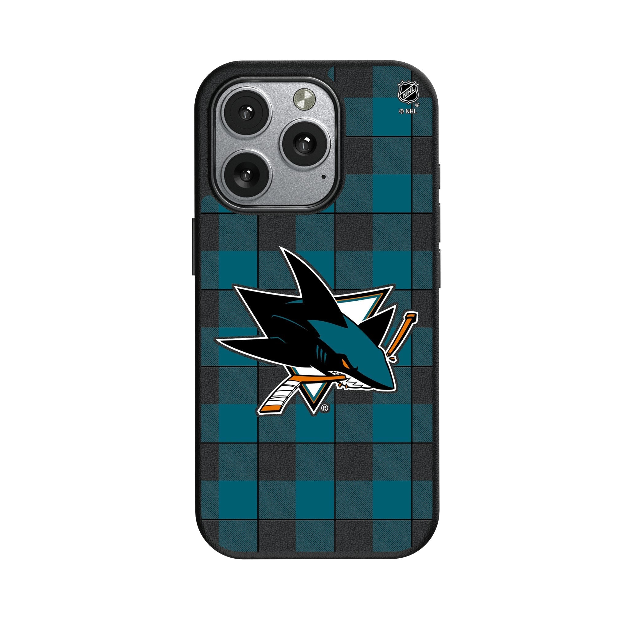 San Jose Sharks Plaid MagSafe Compatible Phone Case for Apple iPhone
