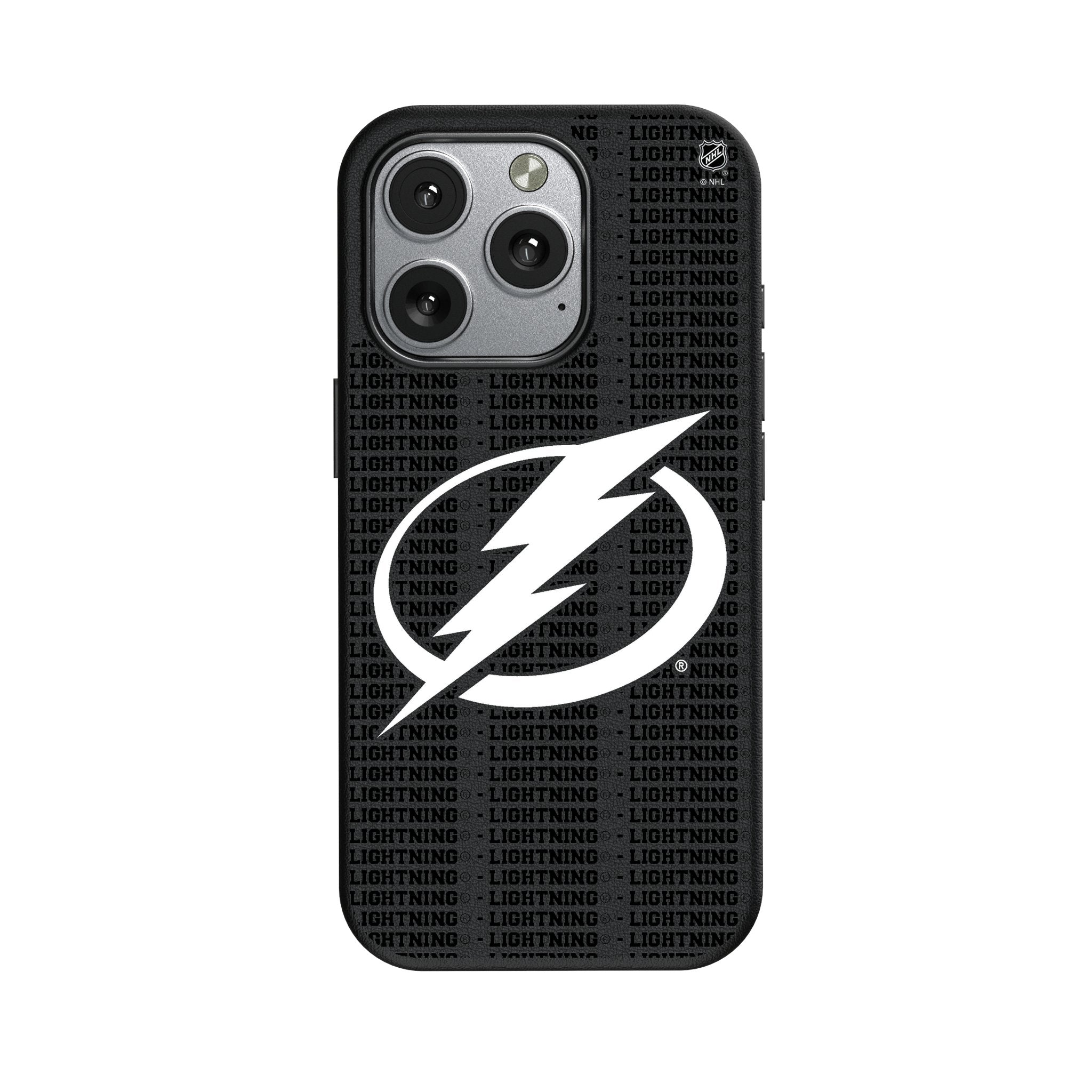 Tampa Bay Lightning Text Backdrop MagSafe Compatible Phone Case for Apple iPhone