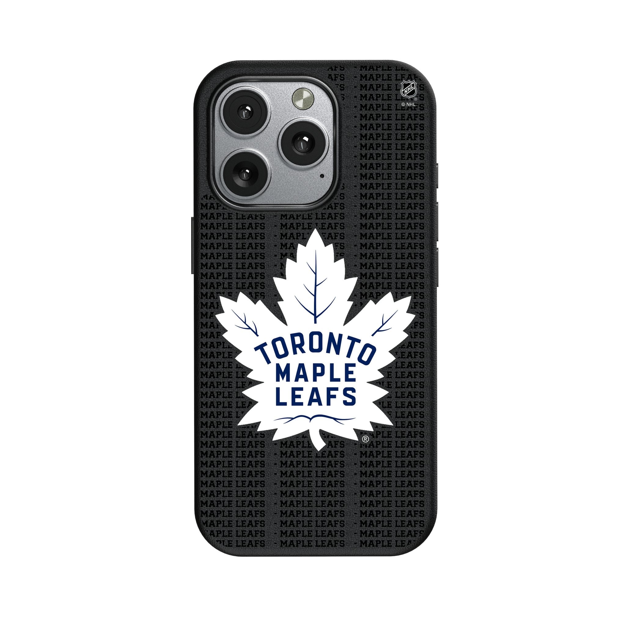 Toronto Maple Leafs Text Backdrop MagSafe Compatible Phone Case for Apple iPhone