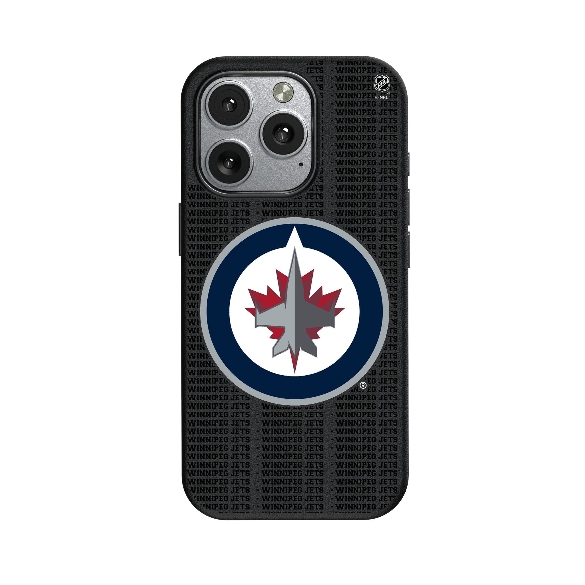 Winnipeg Jets Text Backdrop MagSafe Compatible Phone Case for Apple iPhone