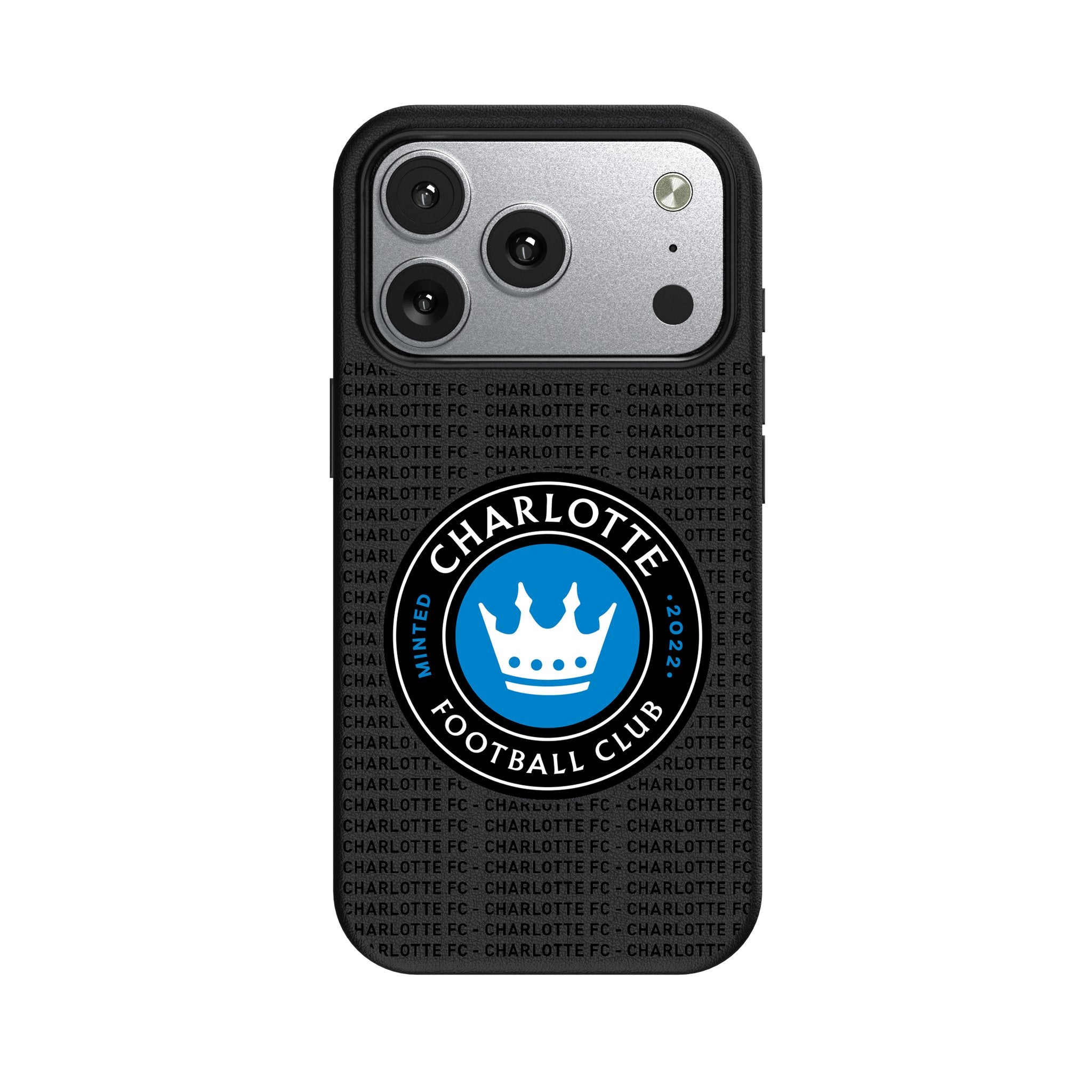Charlotte FC Text Backdrop MagSafe Compatible Phone Case for Apple iPhone 17 Series