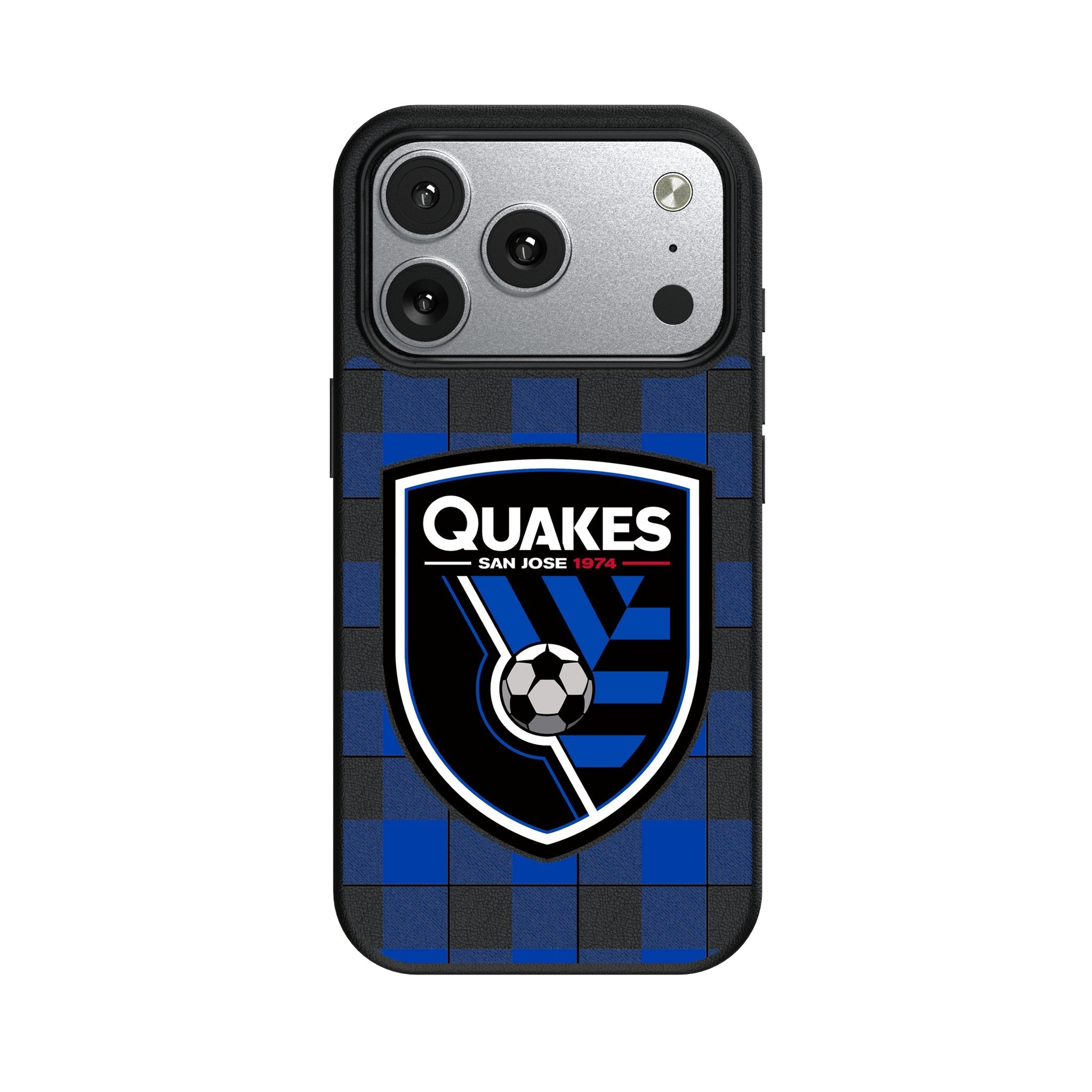 San Jose Earthquakes Plaid MagSafe Compatible Phone Case for Apple iPhone 17 Series