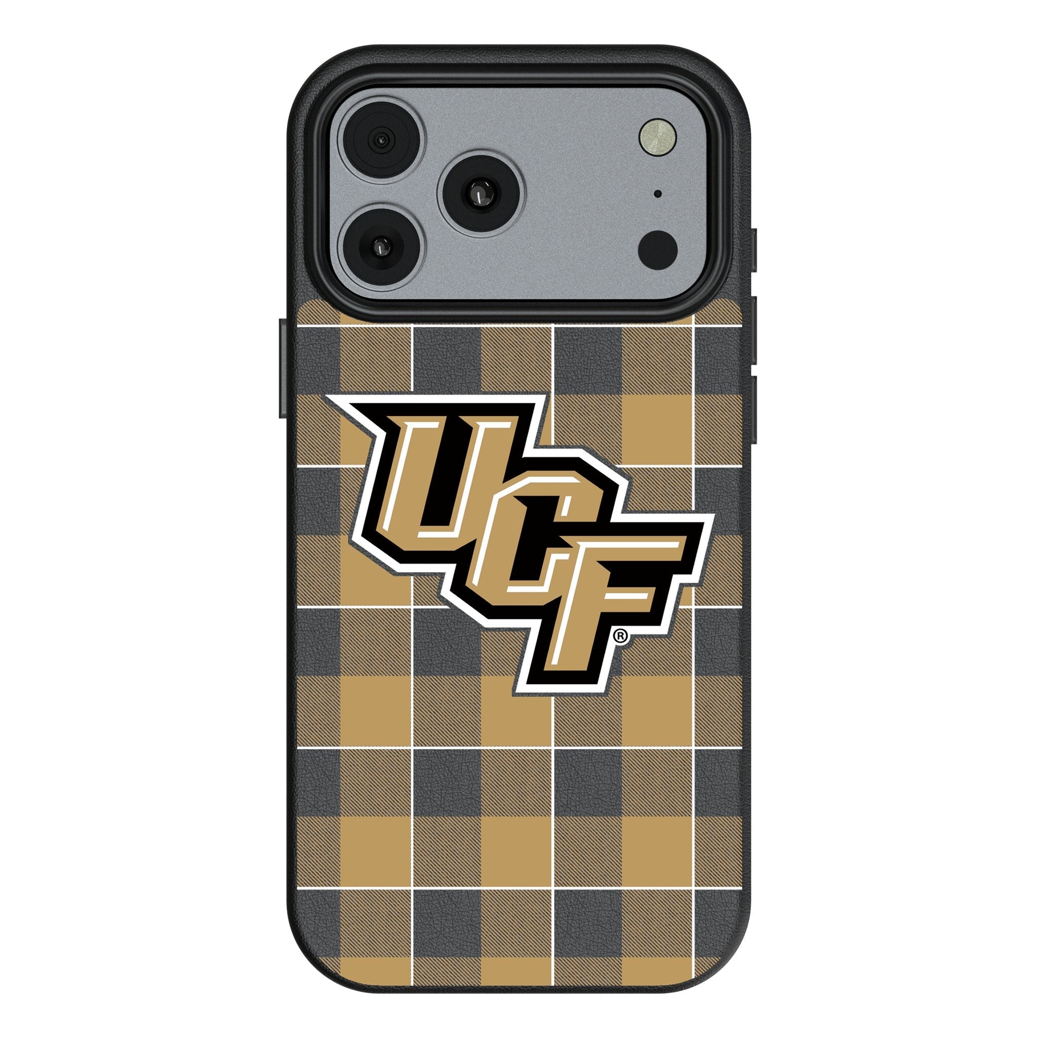 University of Central Florida Golden Knights Plaid MagSafe Compatible Phone Case for Apple iPhone 17 Series