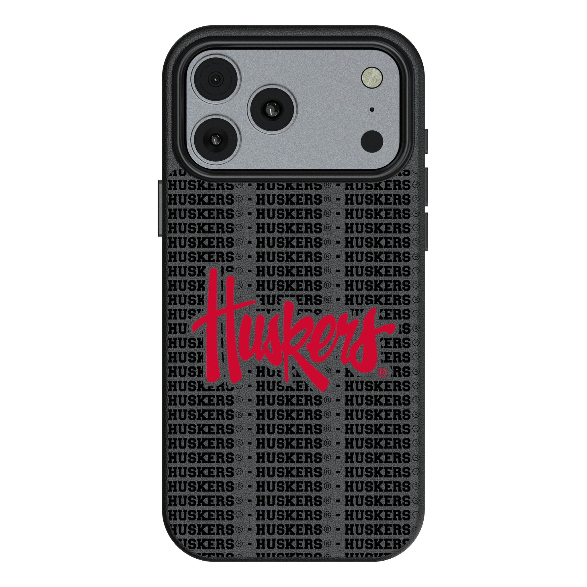 University of Nebraska Huskers Text Backdrop MagSafe Compatible Phone Case for Apple iPhone 17 Series 1