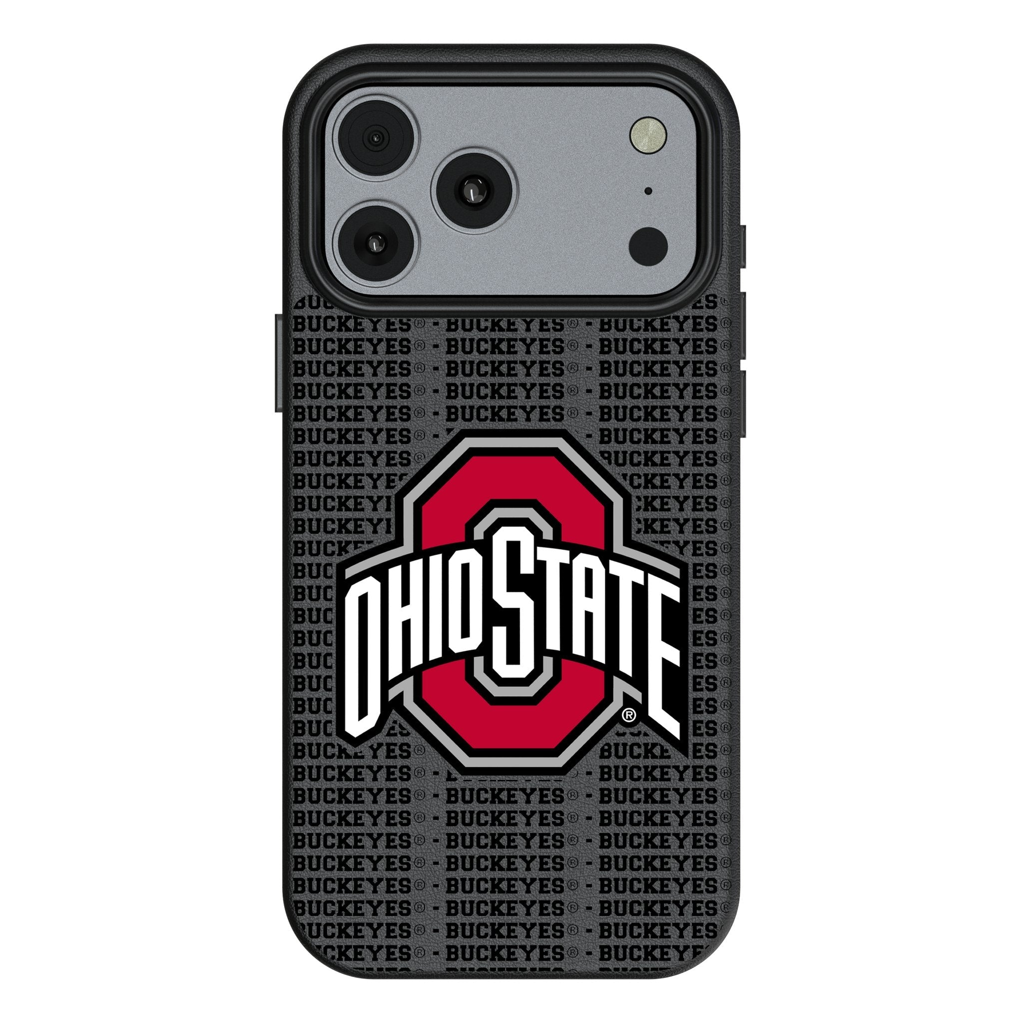 Ohio State University Buckeyes Text Backdrop MagSafe Compatible Phone Case for Apple iPhone 17 Series