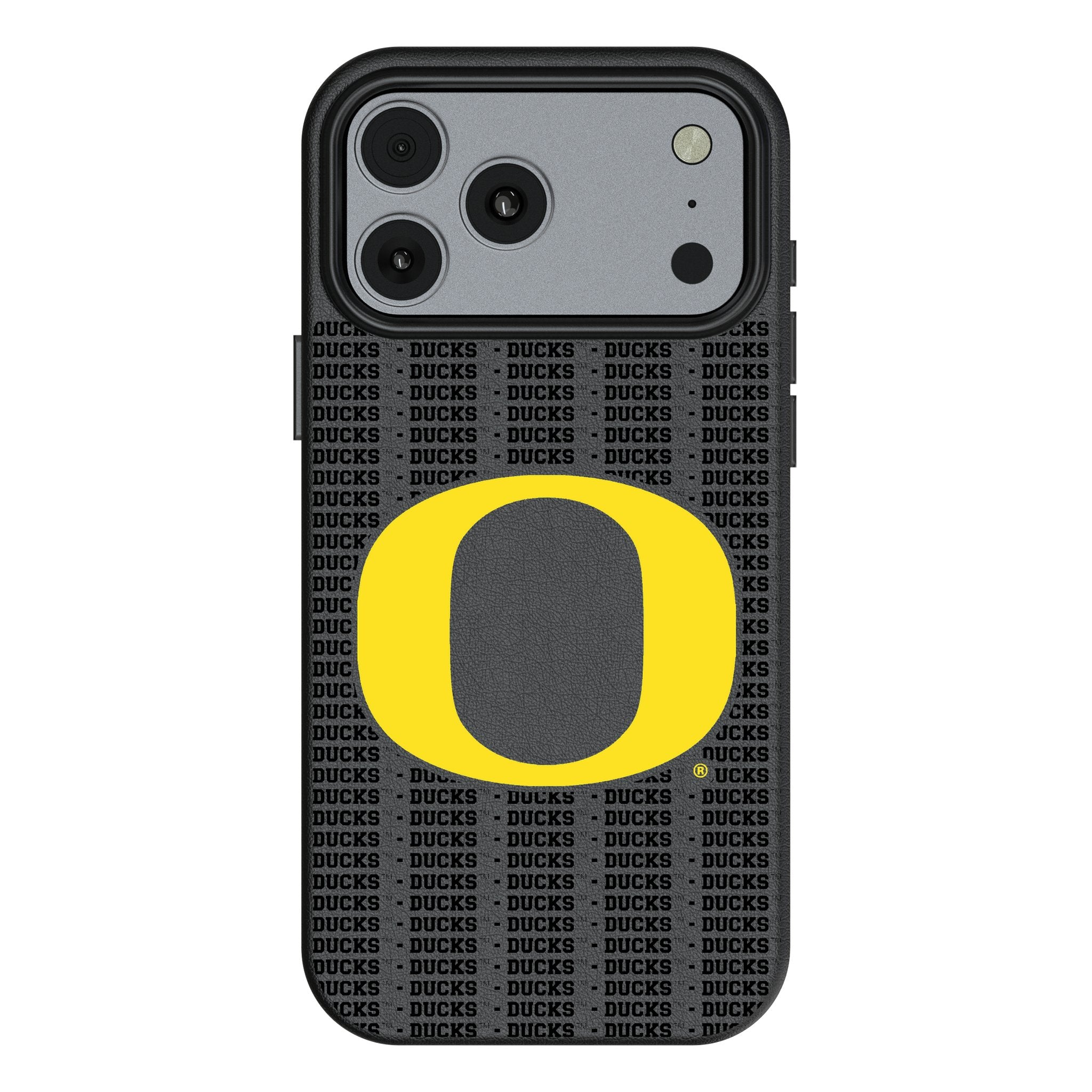 University of Oregon Ducks Text Backdrop MagSafe Compatible Phone Case for Apple iPhone 17 Series 1