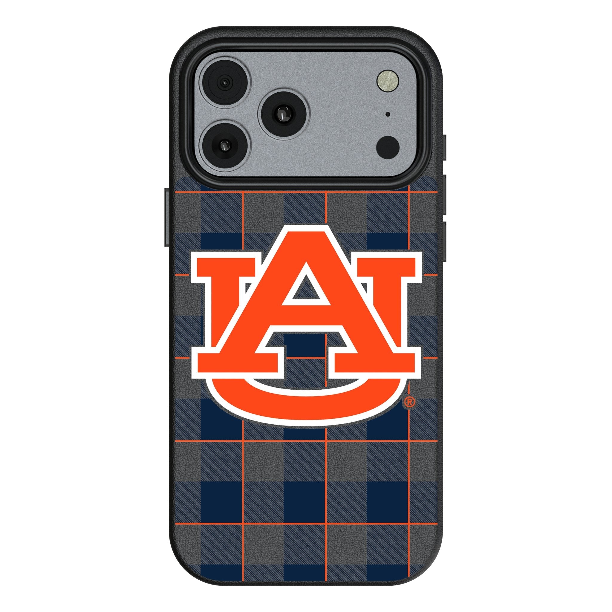 University of Auburn Tigers Plaid MagSafe Compatible Phone Case for Apple iPhone 17 Series