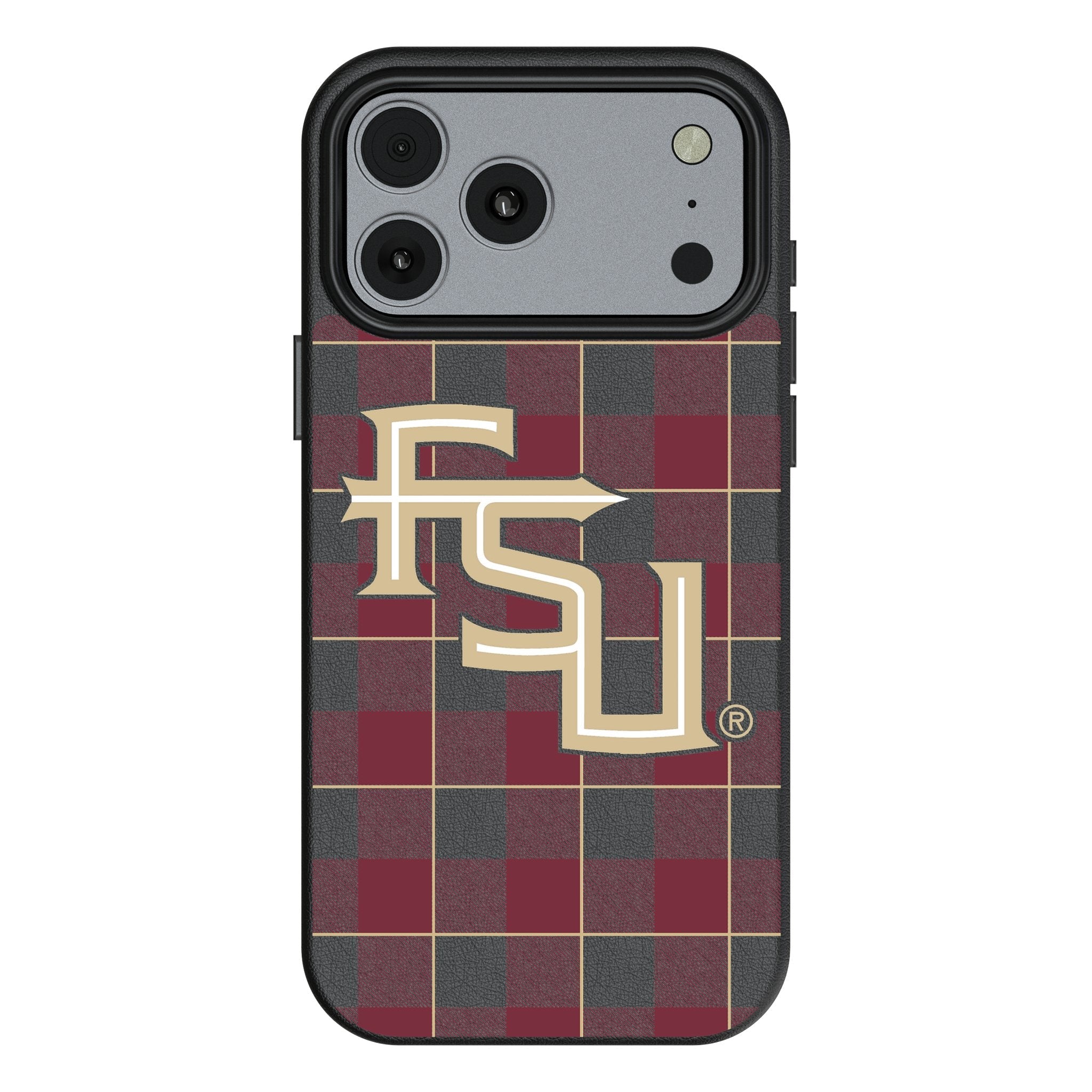 Florida State University Seminoles Athletic Wordmark Plaid MagSafe Compatible Phone Case for Apple iPhone 17 Series