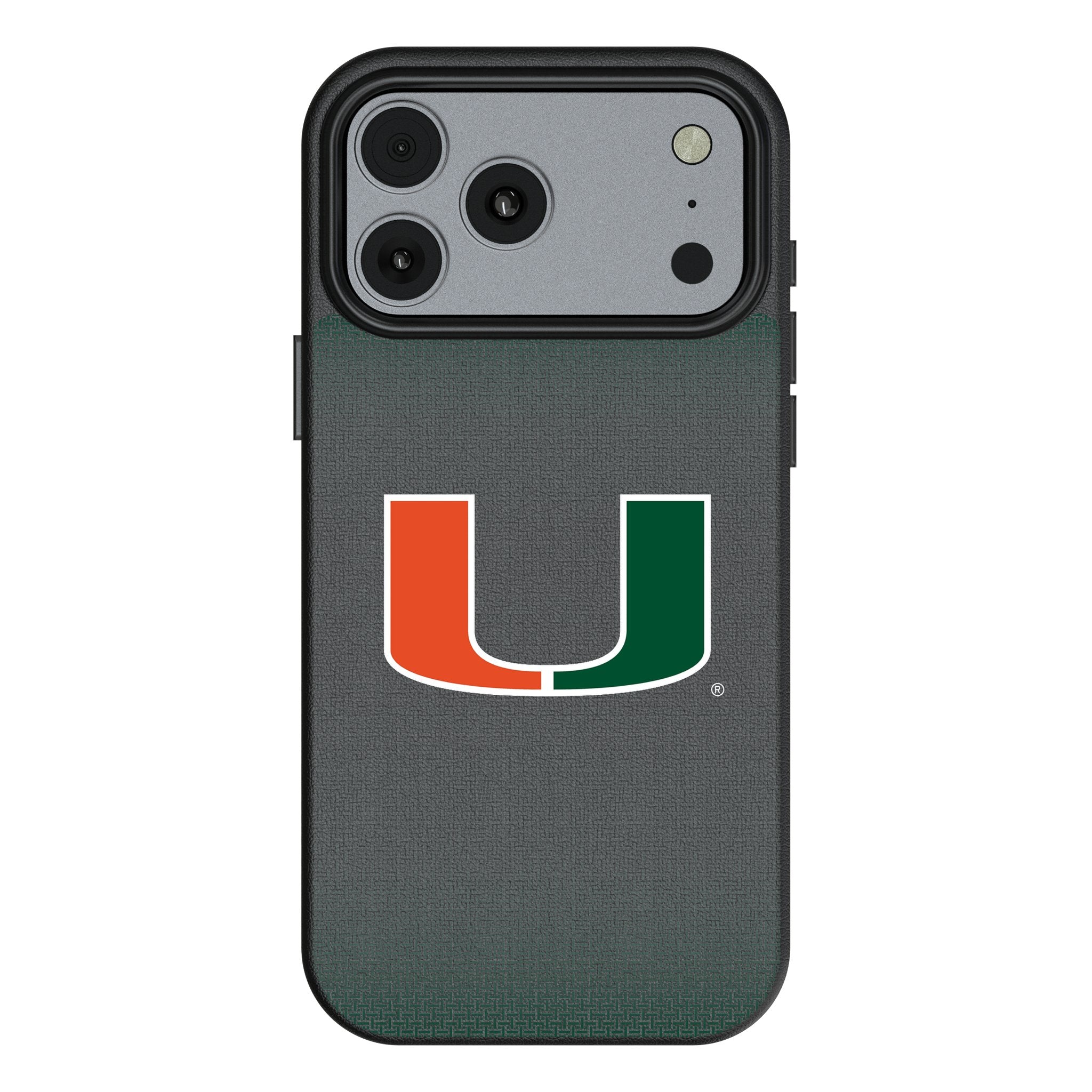 University of Miami Hurricanes Linen MagSafe Compatible Phone Case for Apple iPhone 17 Series 1