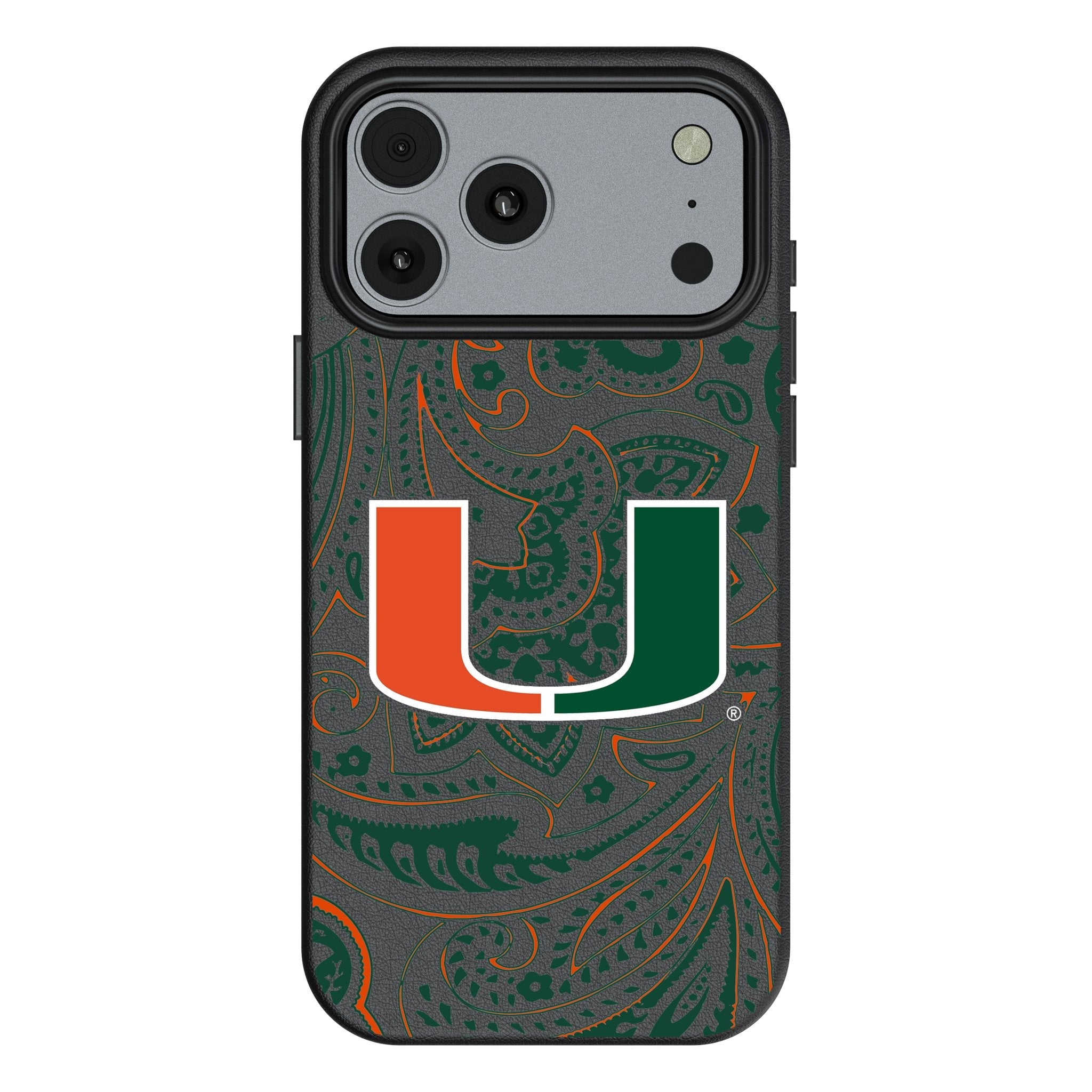 University of Miami Hurricanes Paisley MagSafe Compatible Phone Case for Apple iPhone 17 Series 1