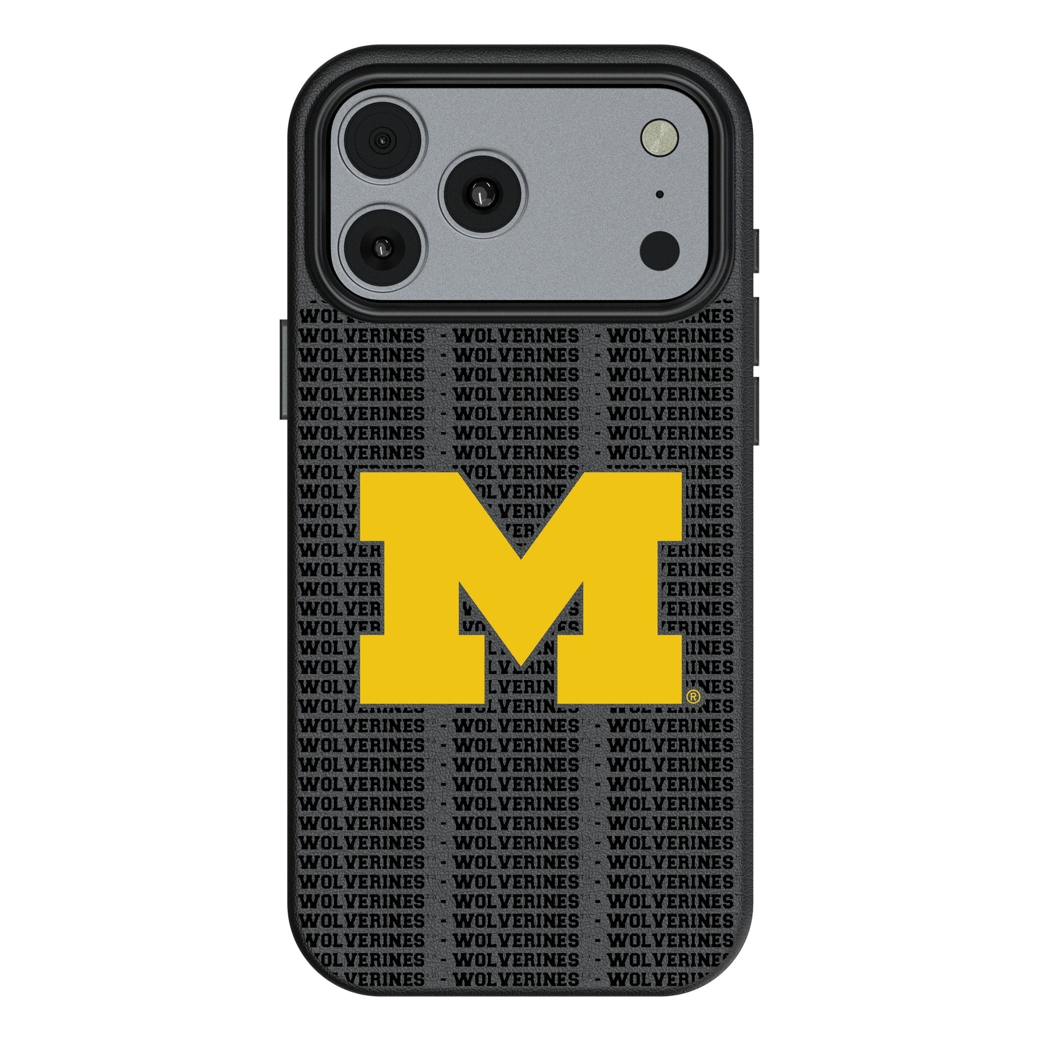 University of Michigan Wolverines Text Backdrop MagSafe Compatible Phone Case for Apple iPhone 17 Series 1