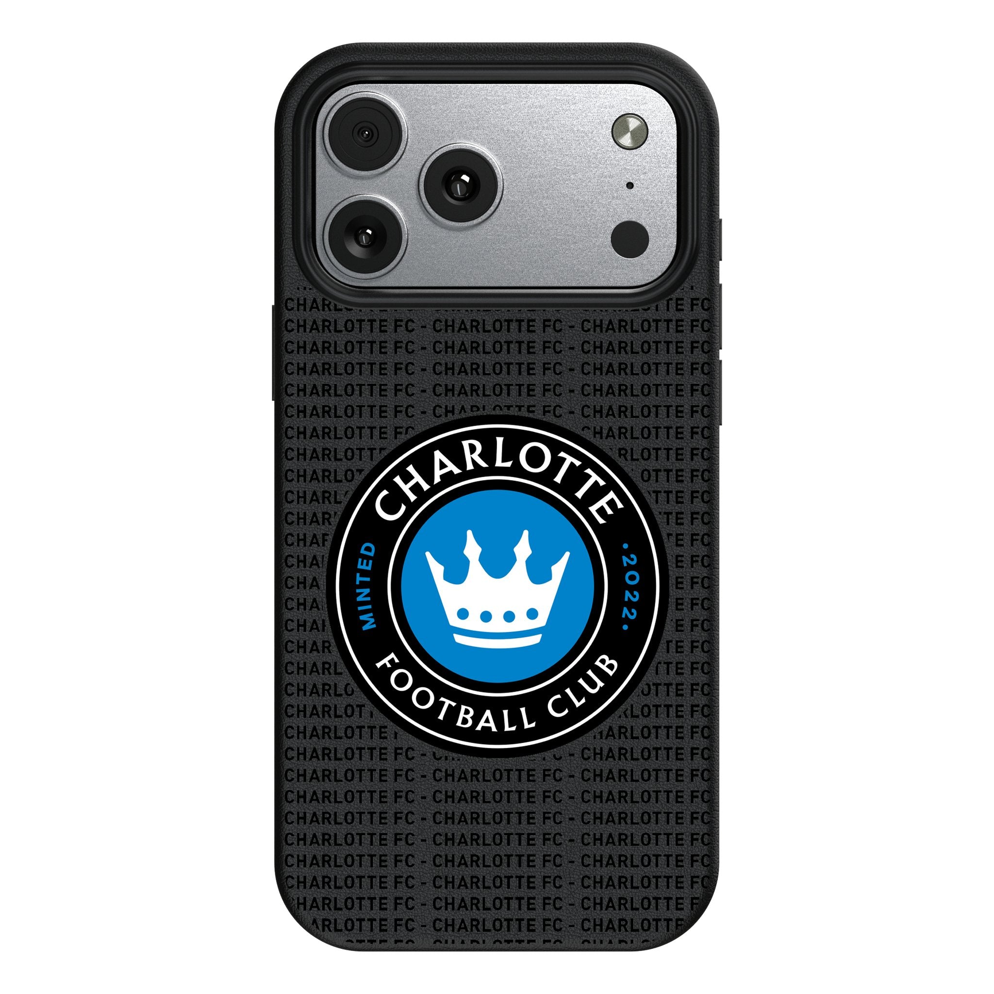 Charlotte FC Text Backdrop MagSafe Compatible Phone Case for Apple iPhone 17 Series