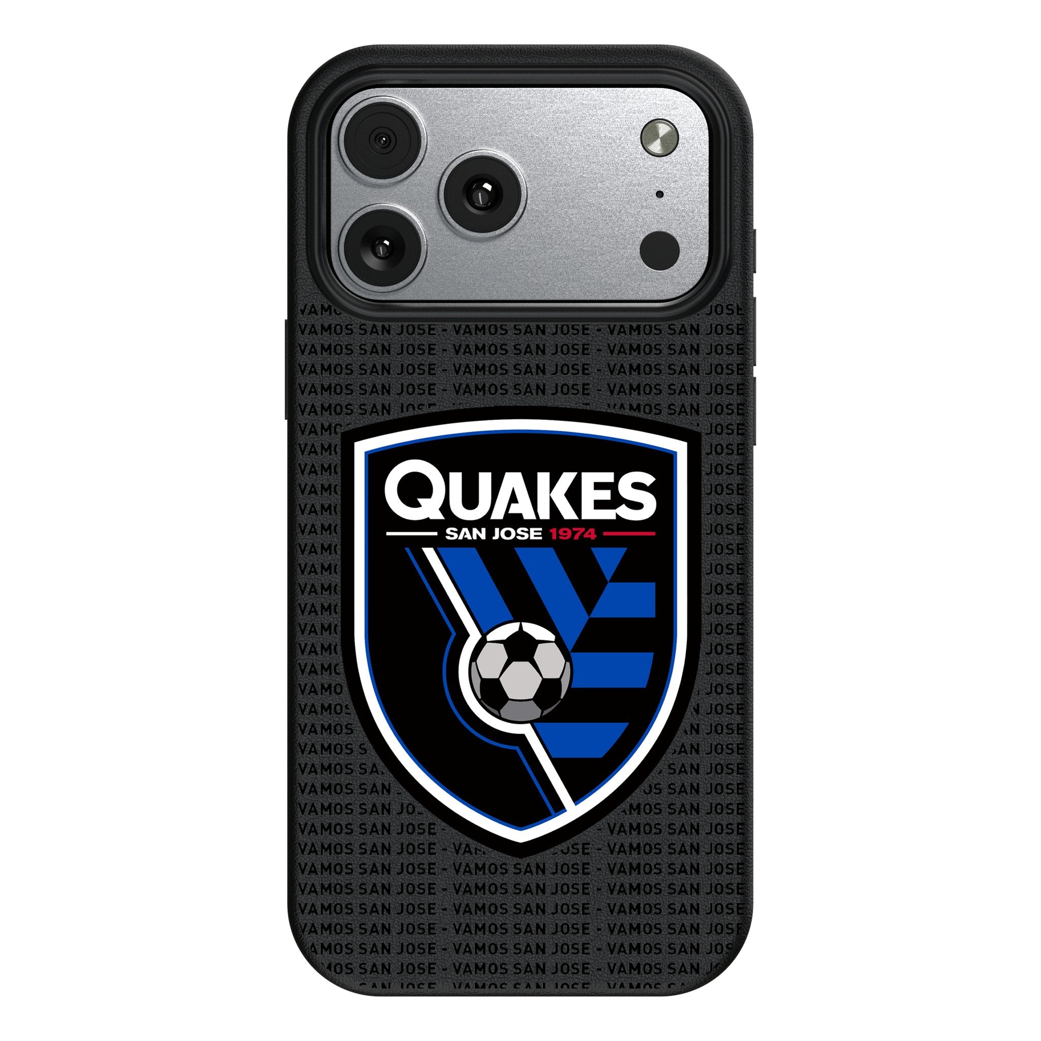San Jose Earthquakes Text Backdrop MagSafe Compatible Phone Case for Apple iPhone 17 Series