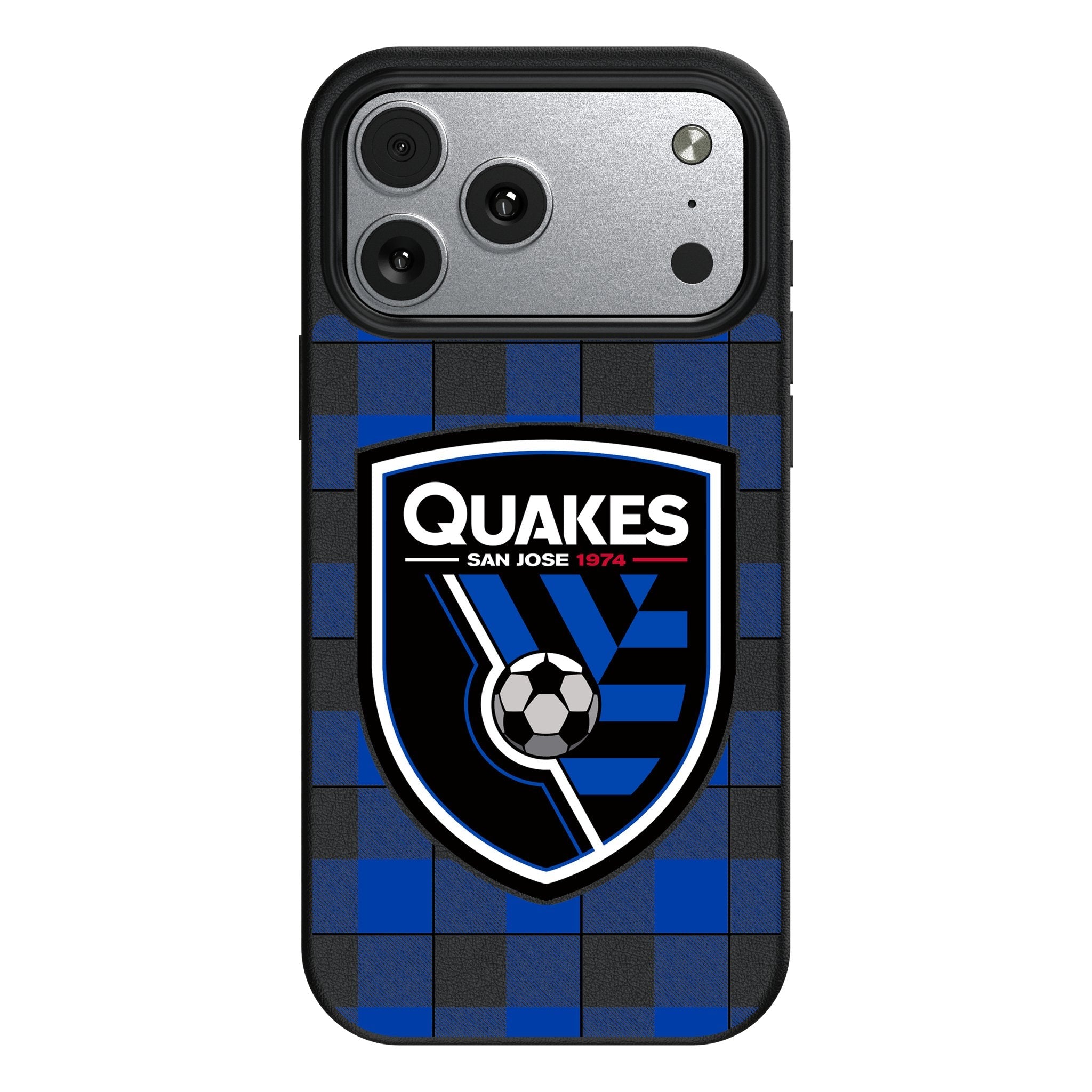 San Jose Earthquakes Plaid MagSafe Compatible Phone Case for Apple iPhone 17 Series