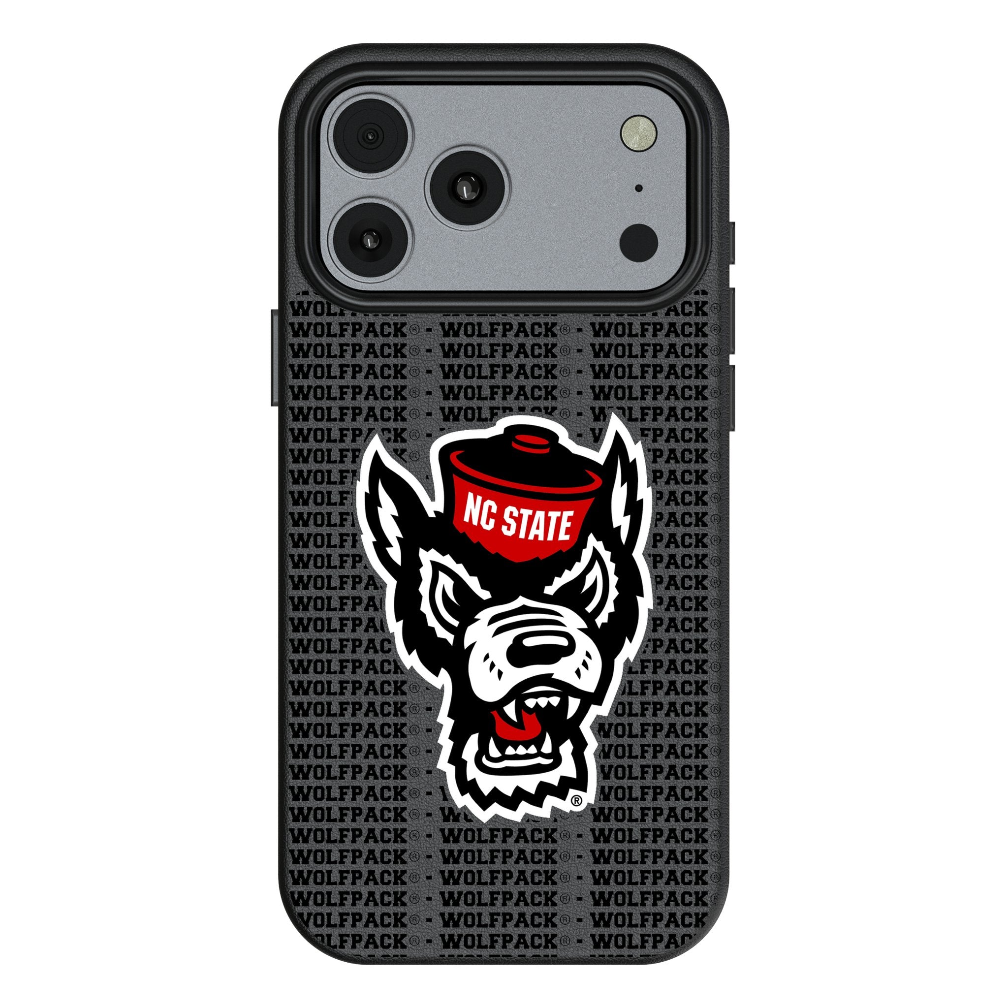 North Carolina State University Wolfpack Text Backdrop MagSafe Compatible Phone Case for Apple iPhone 17 Series