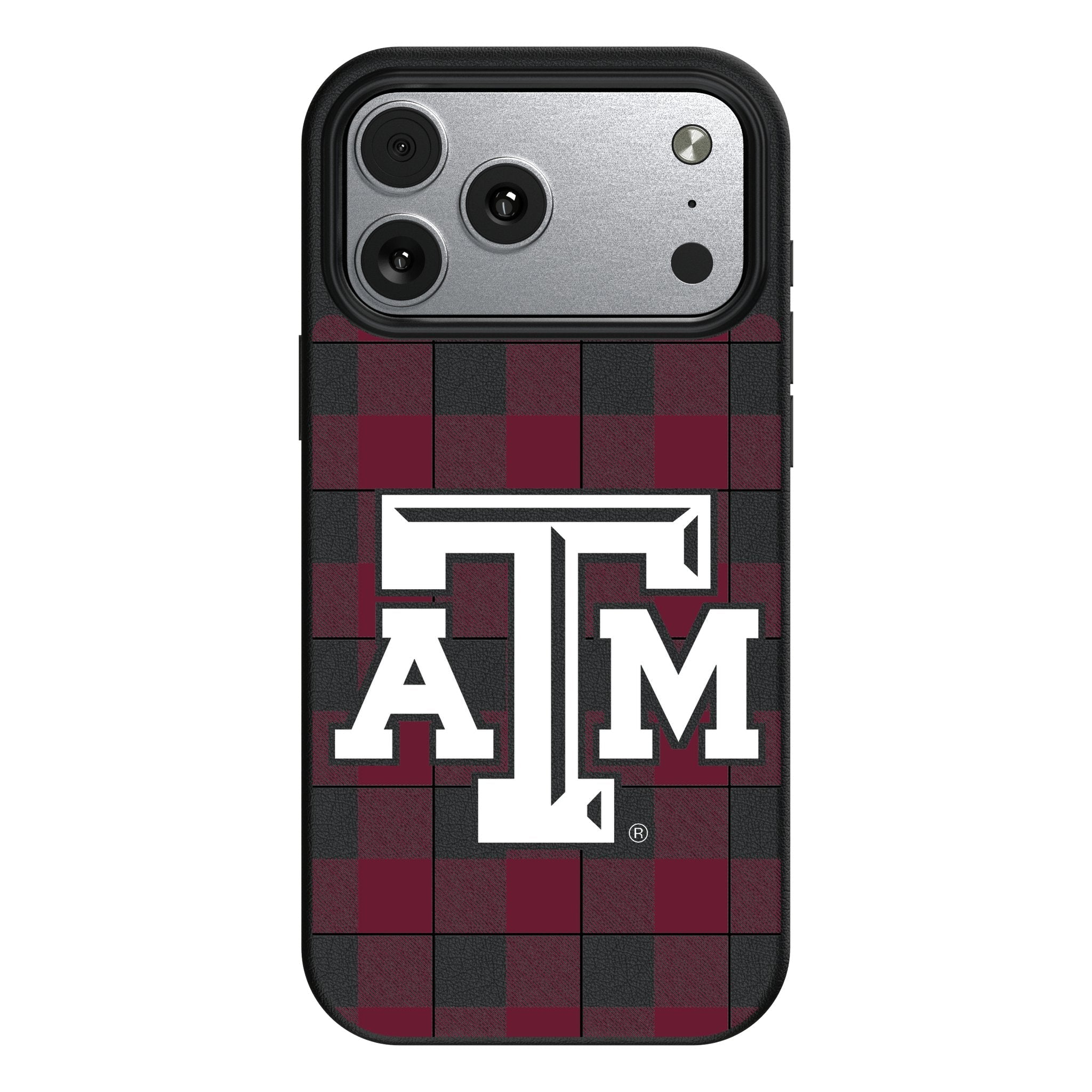 Texas A&M University Aggies Plaid MagSafe Compatible Phone Case for Apple iPhone 17 Series