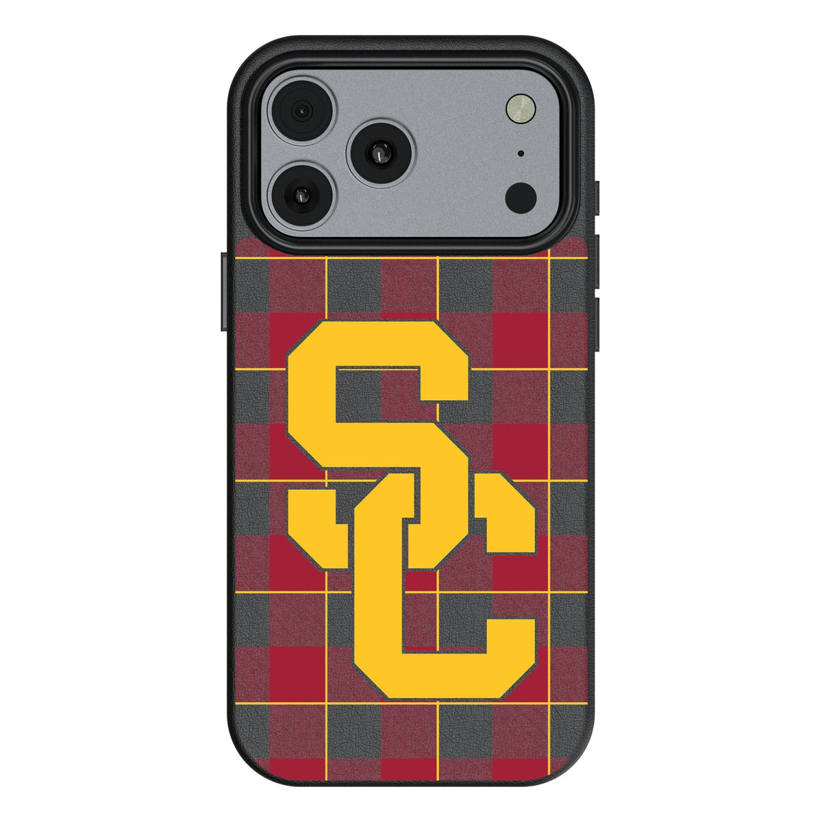 University of Southern California Trojans Plaid MagSafe Compatible Phone Case for Apple iPhone 17 Series 1