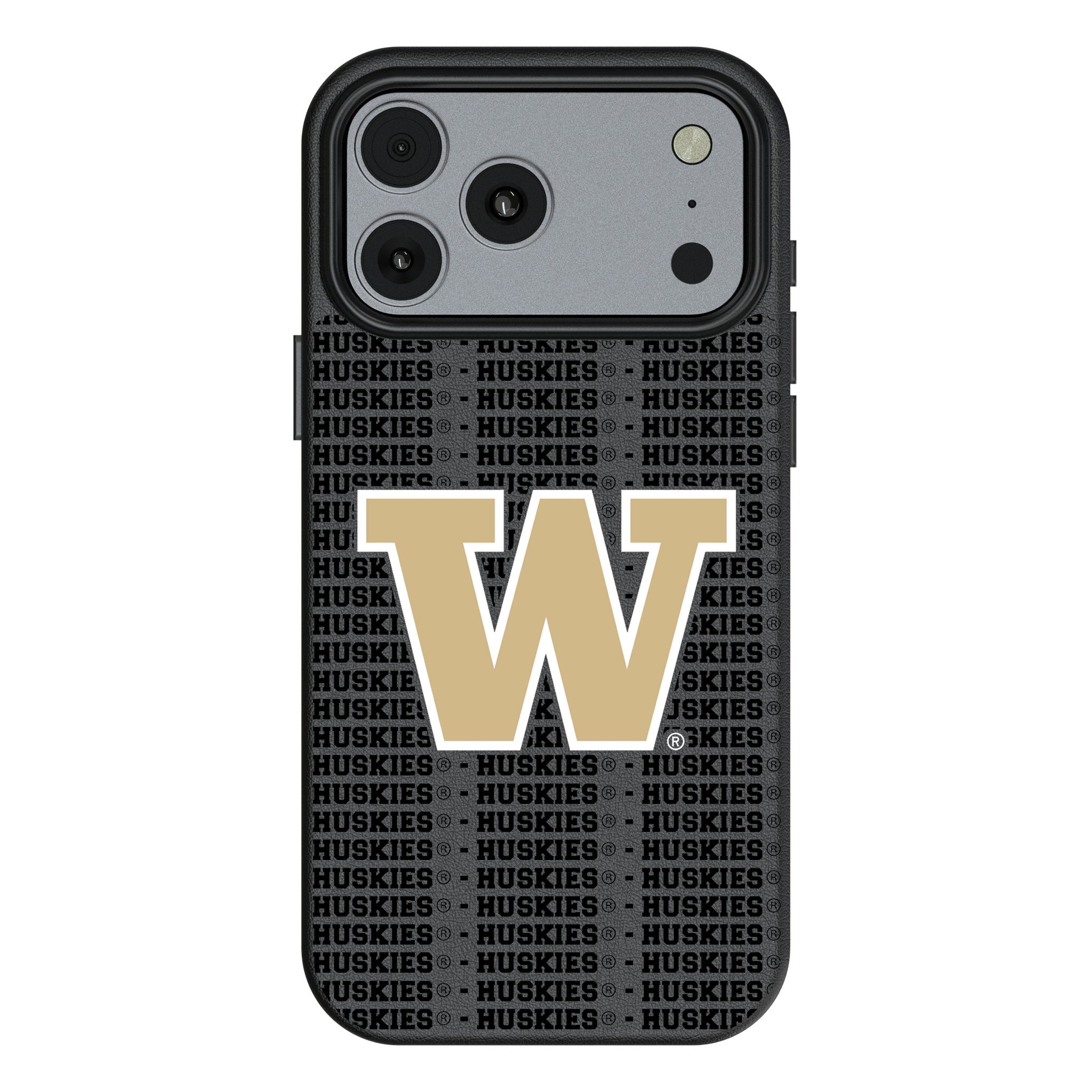 University of Washington Huskies Text Backdrop MagSafe Compatible Phone Case for Apple iPhone 17 Series 1