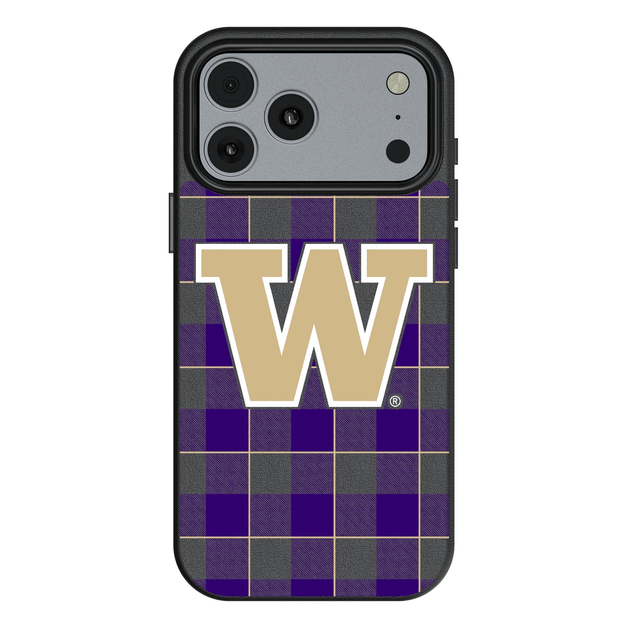 University of Washington Huskies Plaid MagSafe Compatible Phone Case for Apple iPhone 17 Series 1