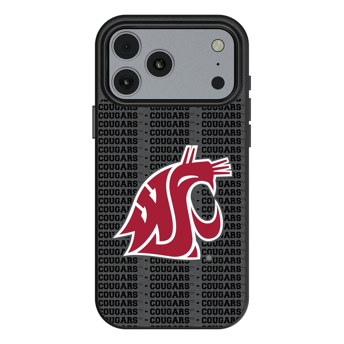 Washington State University Cougars Text Backdrop MagSafe Compatible Phone Case for Apple iPhone 17 Series 1