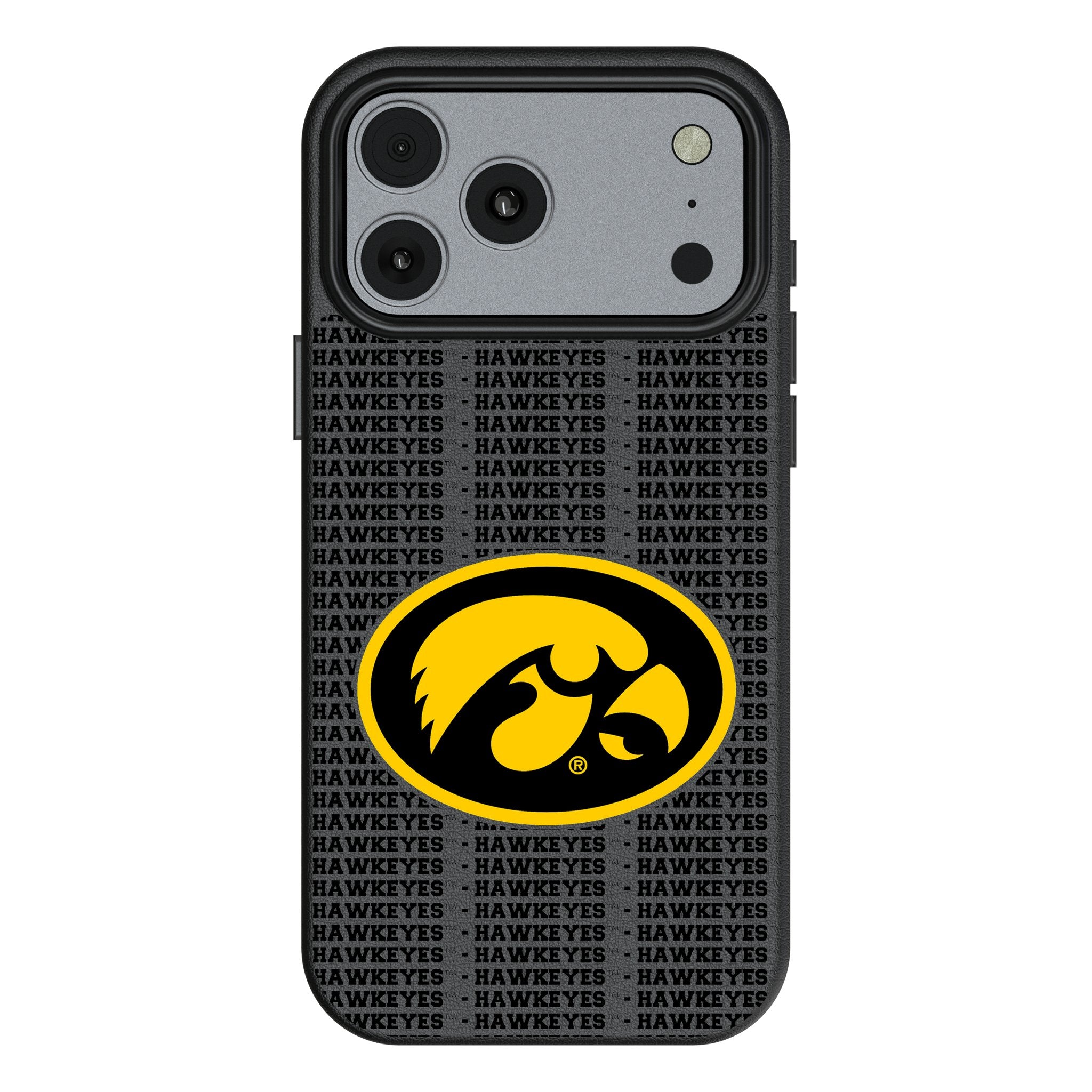 University of Iowa Hawkeyes Text Backdrop MagSafe Compatible Phone Case for Apple iPhone 17 Series 1