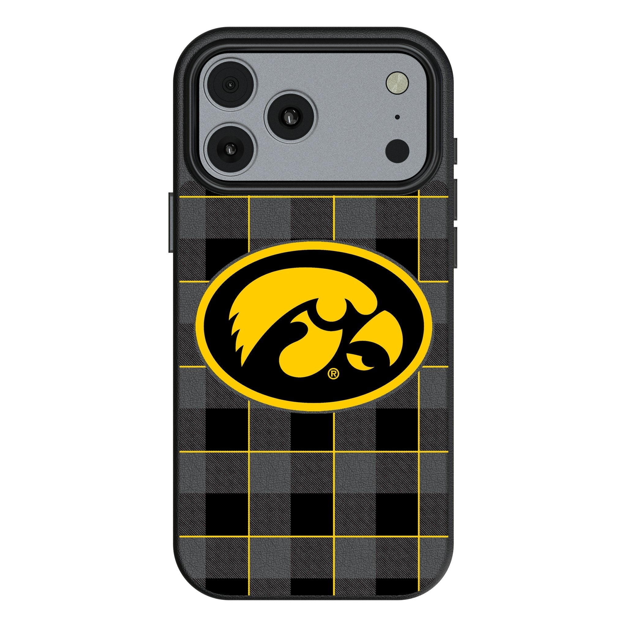 University of Iowa Hawkeyes Plaid MagSafe Compatible Phone Case for Apple iPhone 17 Series 1