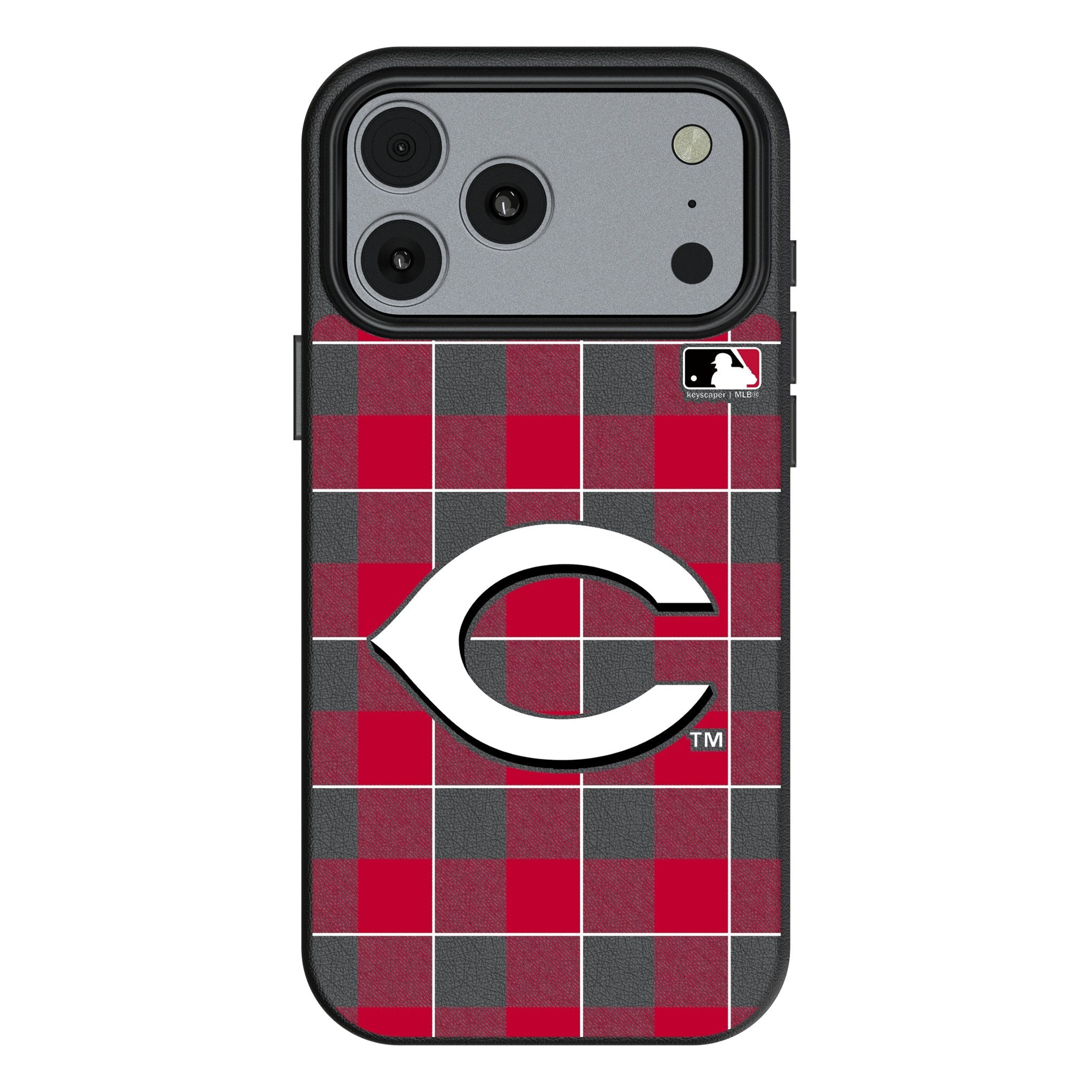 Cincinnati Reds Plaid MagSafe Compatible Phone Case for Apple iPhone 17 Series 1
