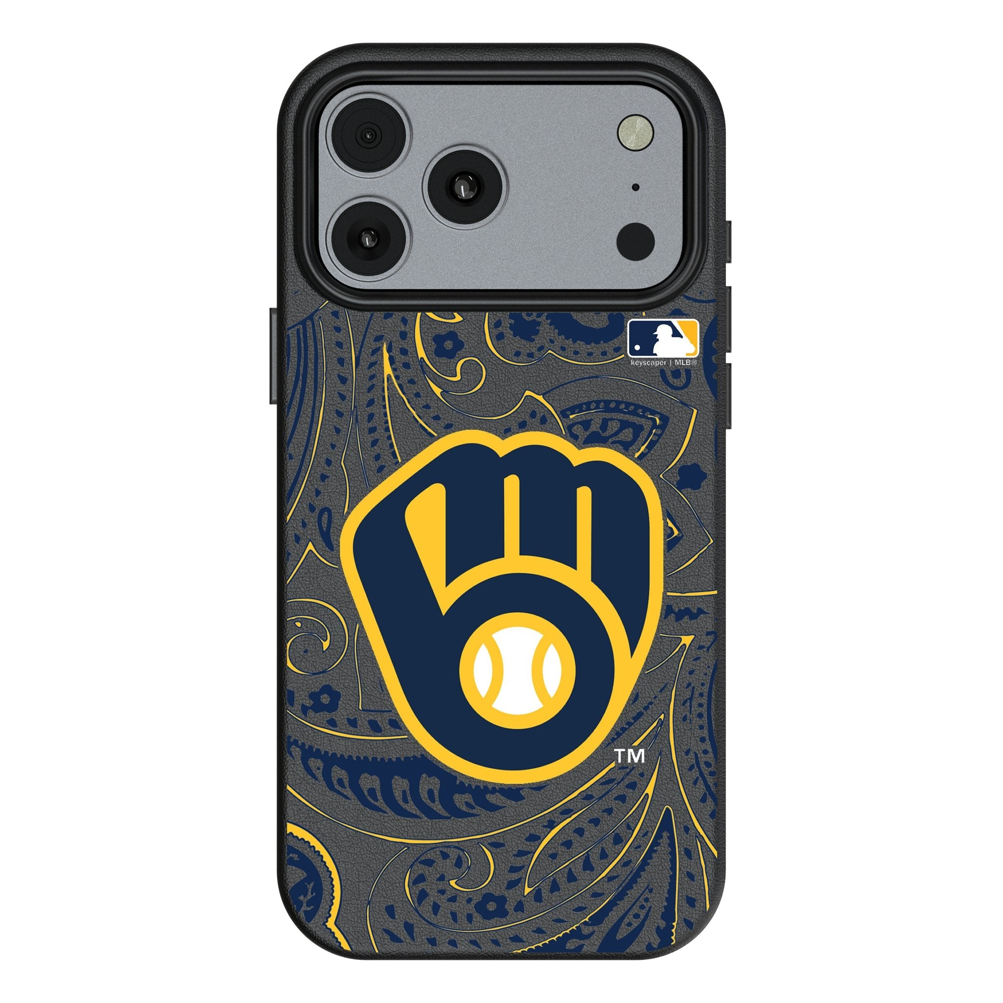 Milwaukee Brewers Paisley MagSafe Compatible Phone Case for Apple iPhone 17 Series 1