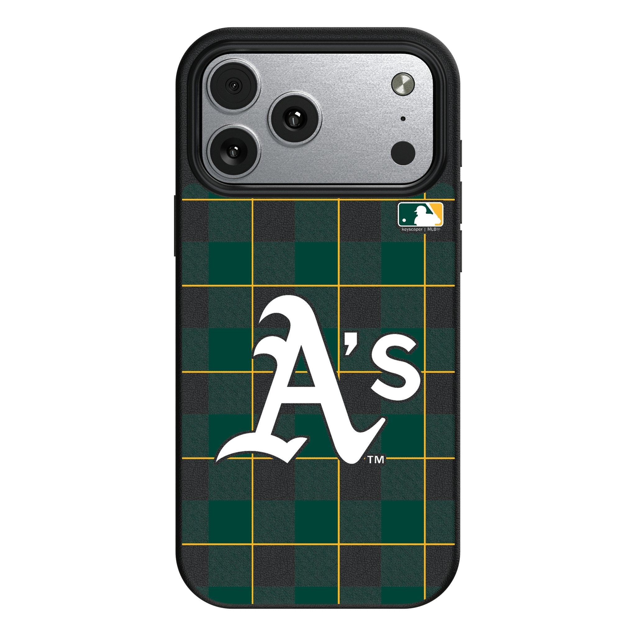 Oakland Athletics Plaid MagSafe Compatible Phone Case for Apple iPhone 17 Series 1