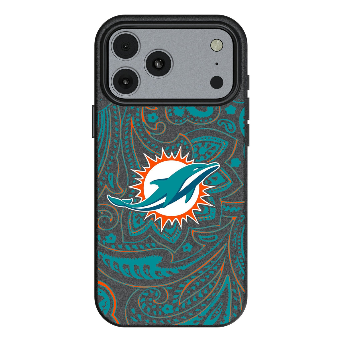 Miami Dolphins Paisley MagSafe Compatible Phone Case for Apple iPhone 17 Series 1