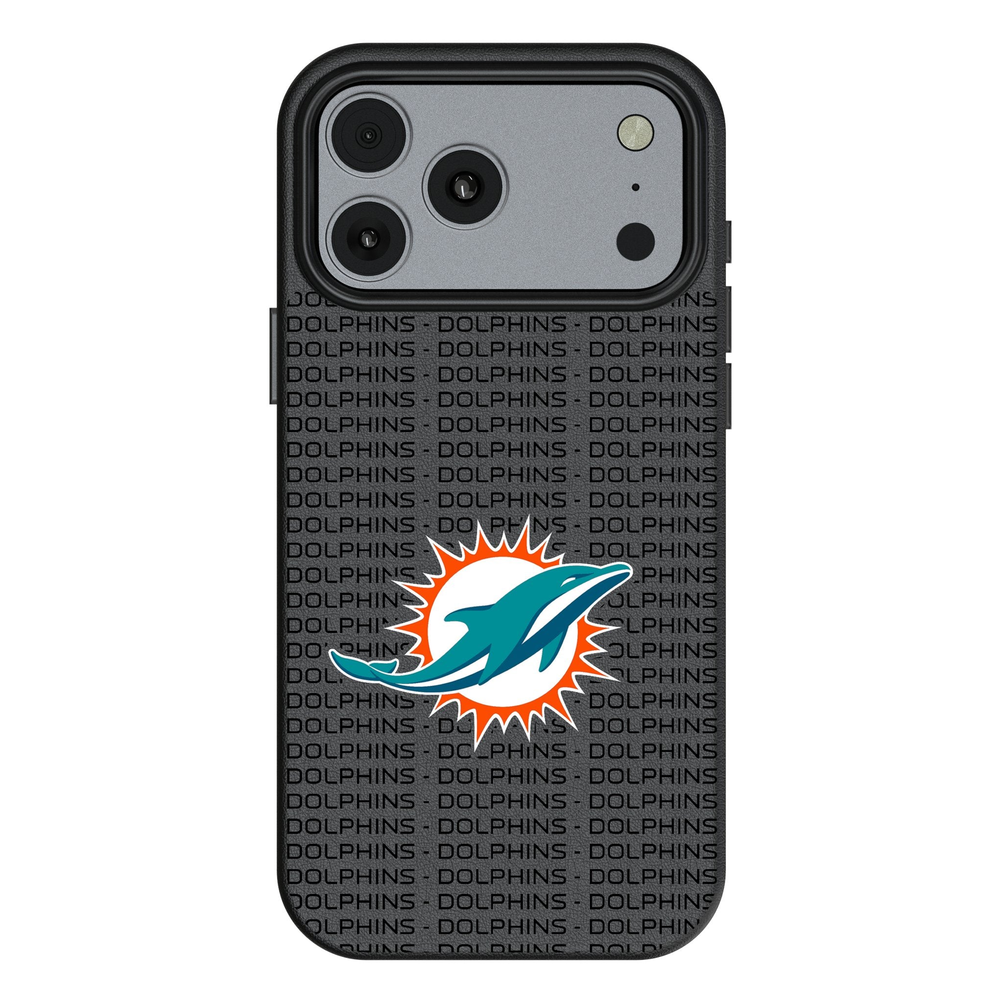 Miami Dolphins Text Backdrop MagSafe Compatible Phone Case for Apple iPhone 17 Series 1