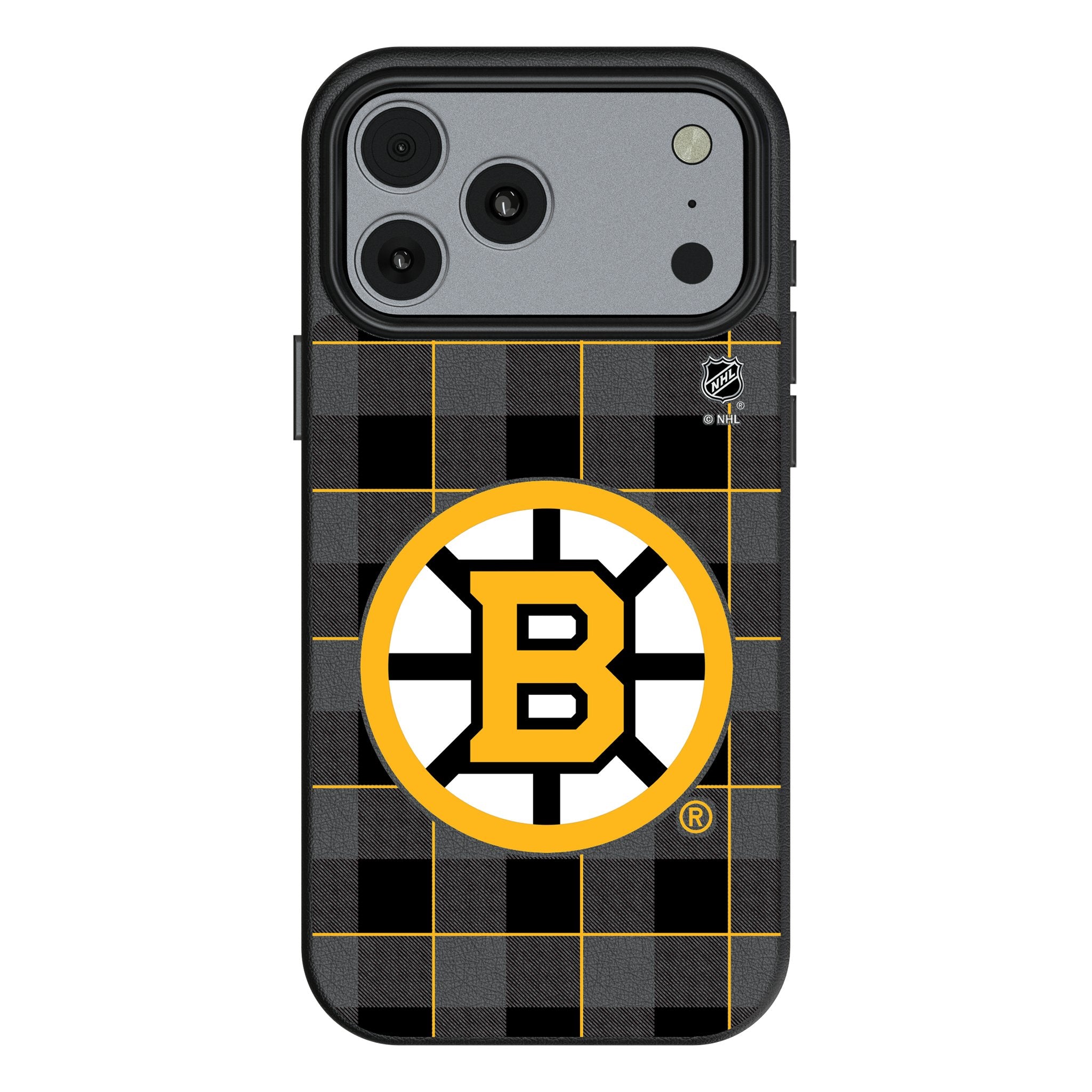 Boston Bruins Plaid MagSafe Compatible Phone Case for Apple iPhone 17 Series