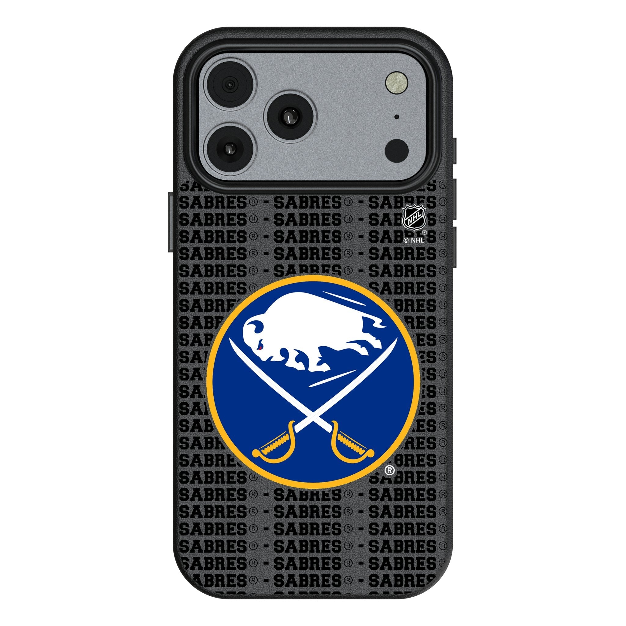 Buffalo Sabres Text Backdrop MagSafe Compatible Phone Case for Apple iPhone 17 Series 1