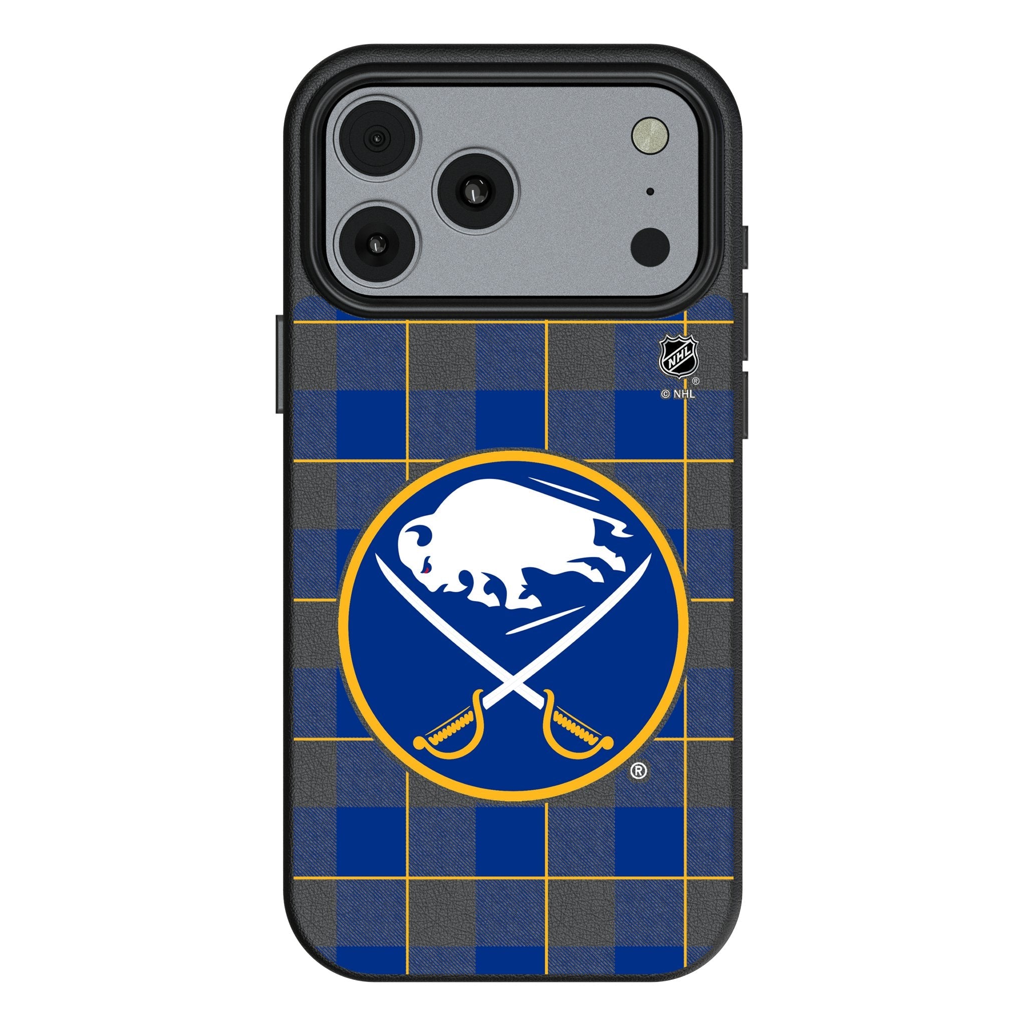 Buffalo Sabres Plaid MagSafe Compatible Phone Case for Apple iPhone 17 Series