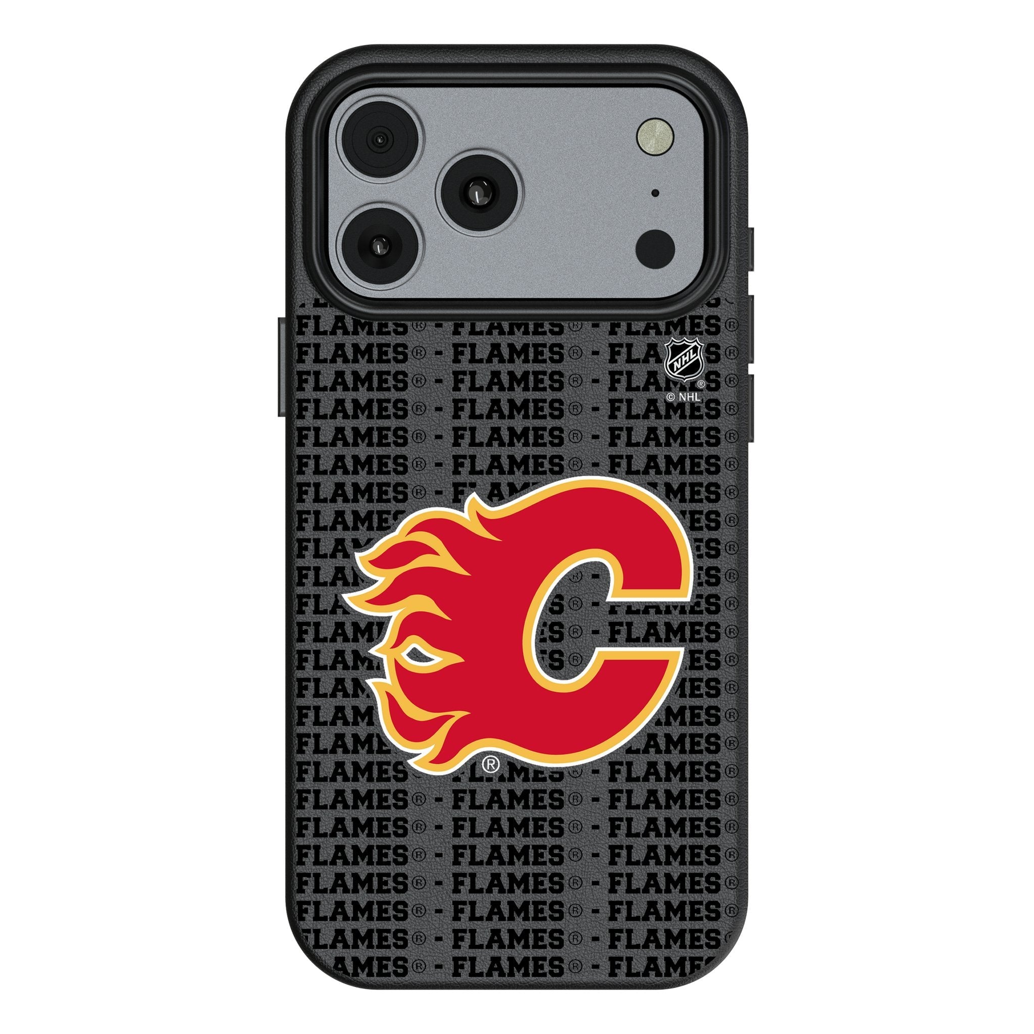 Calgary Flames Text Backdrop MagSafe Compatible Phone Case for Apple iPhone 17 Series