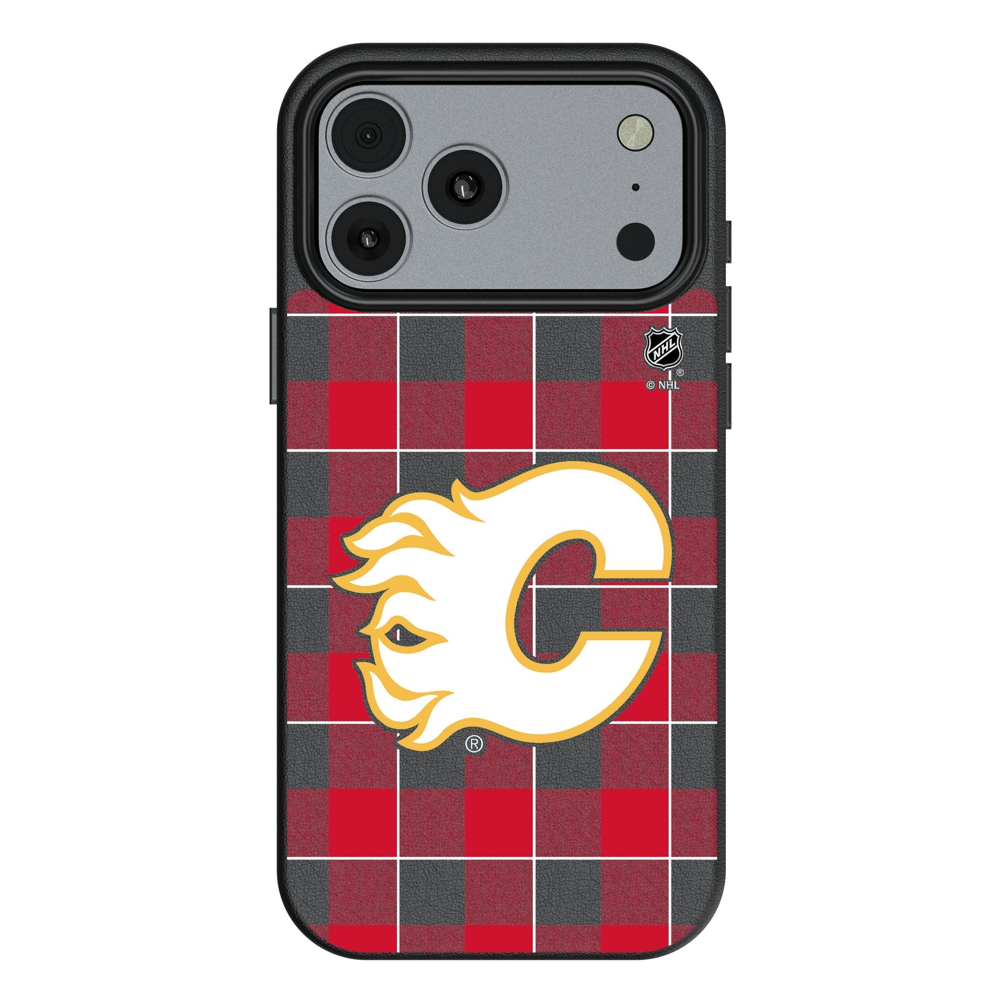 Calgary Flames Plaid MagSafe Compatible Phone Case for Apple iPhone 17 Series