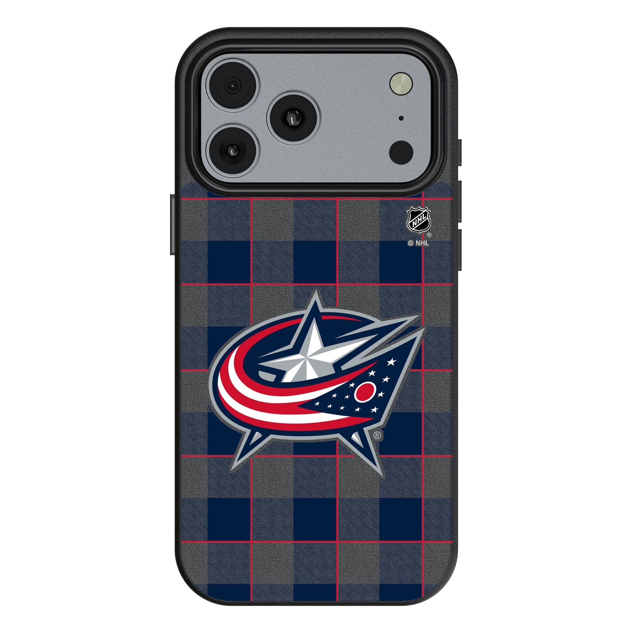 Columbus Blue Jackets Plaid MagSafe Compatible Phone Case for Apple iPhone 17 Series