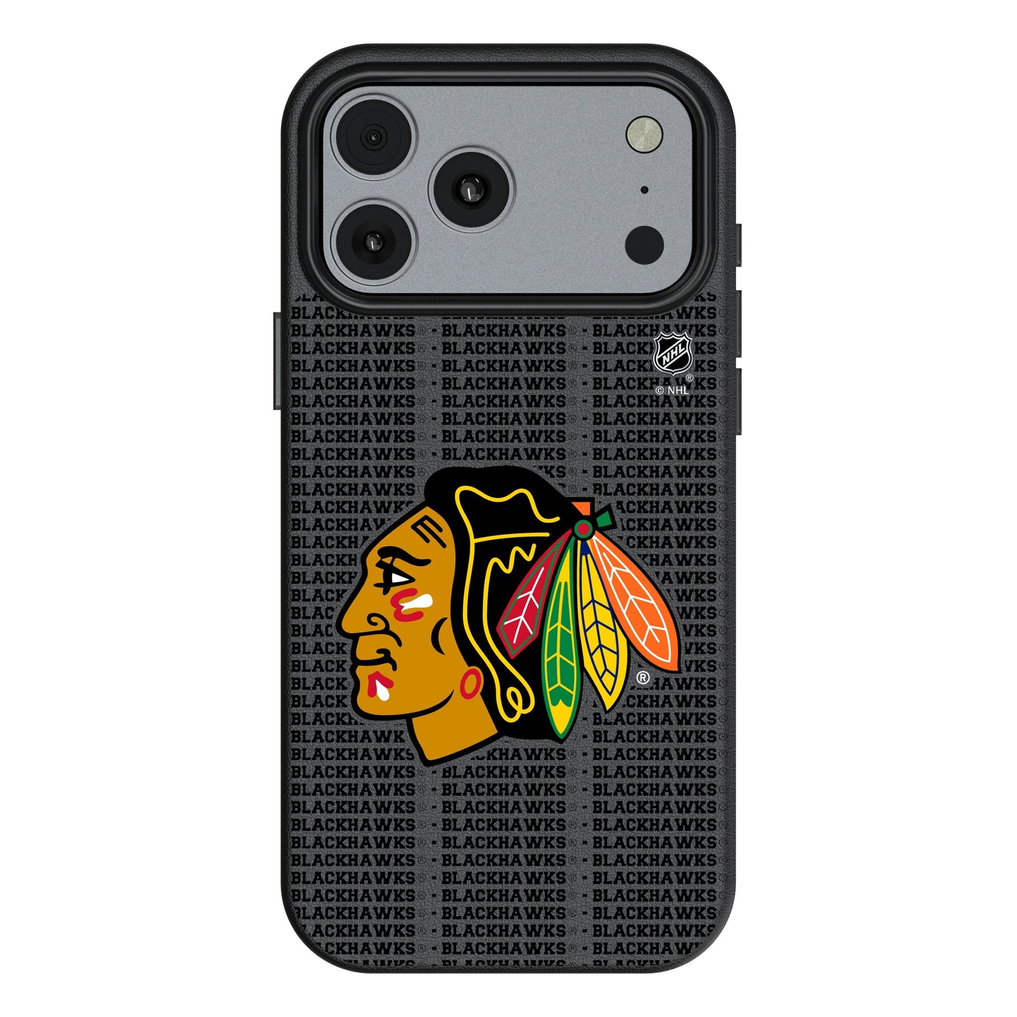 Chicago Blackhawks Text Backdrop MagSafe Compatible Phone Case for Apple iPhone 17 Series