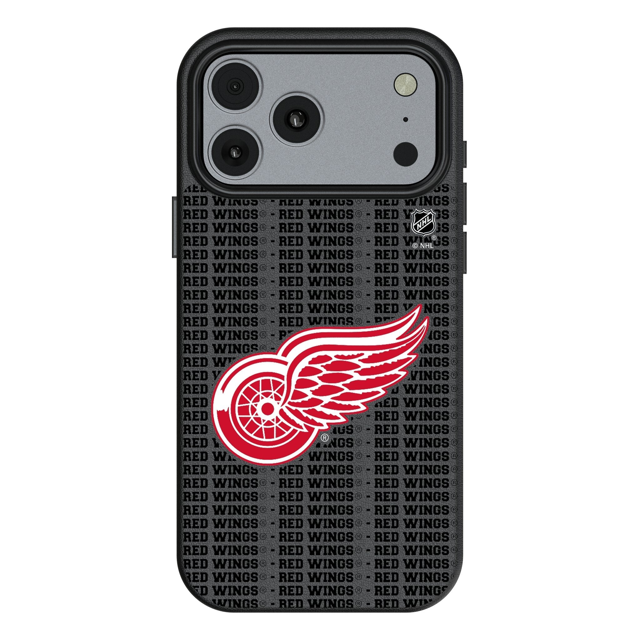 Detroit Red Wings Text Backdrop MagSafe Compatible Phone Case for Apple iPhone 17 Series