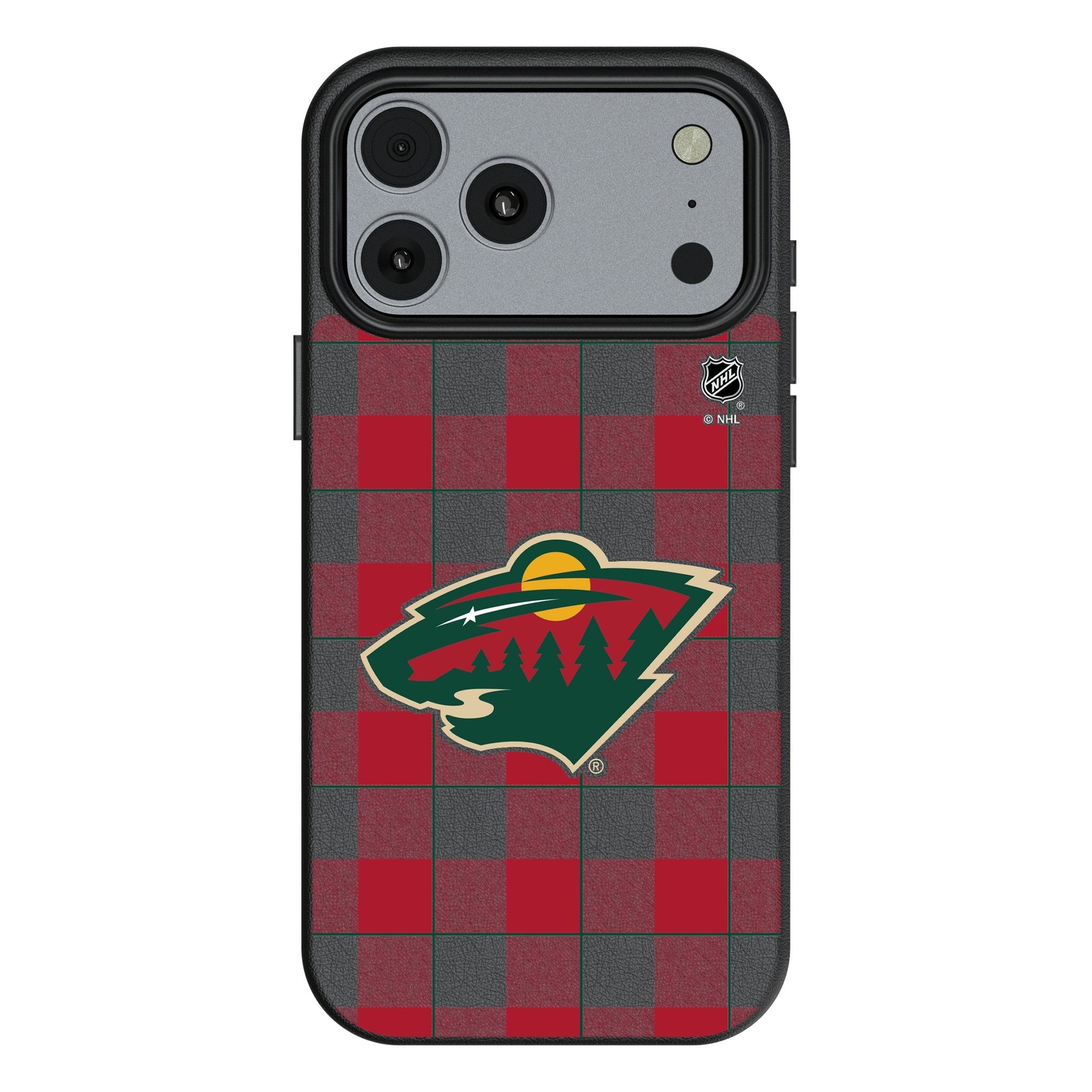 Minnesota Wild Plaid MagSafe Compatible Phone Case for Apple iPhone 17 Series