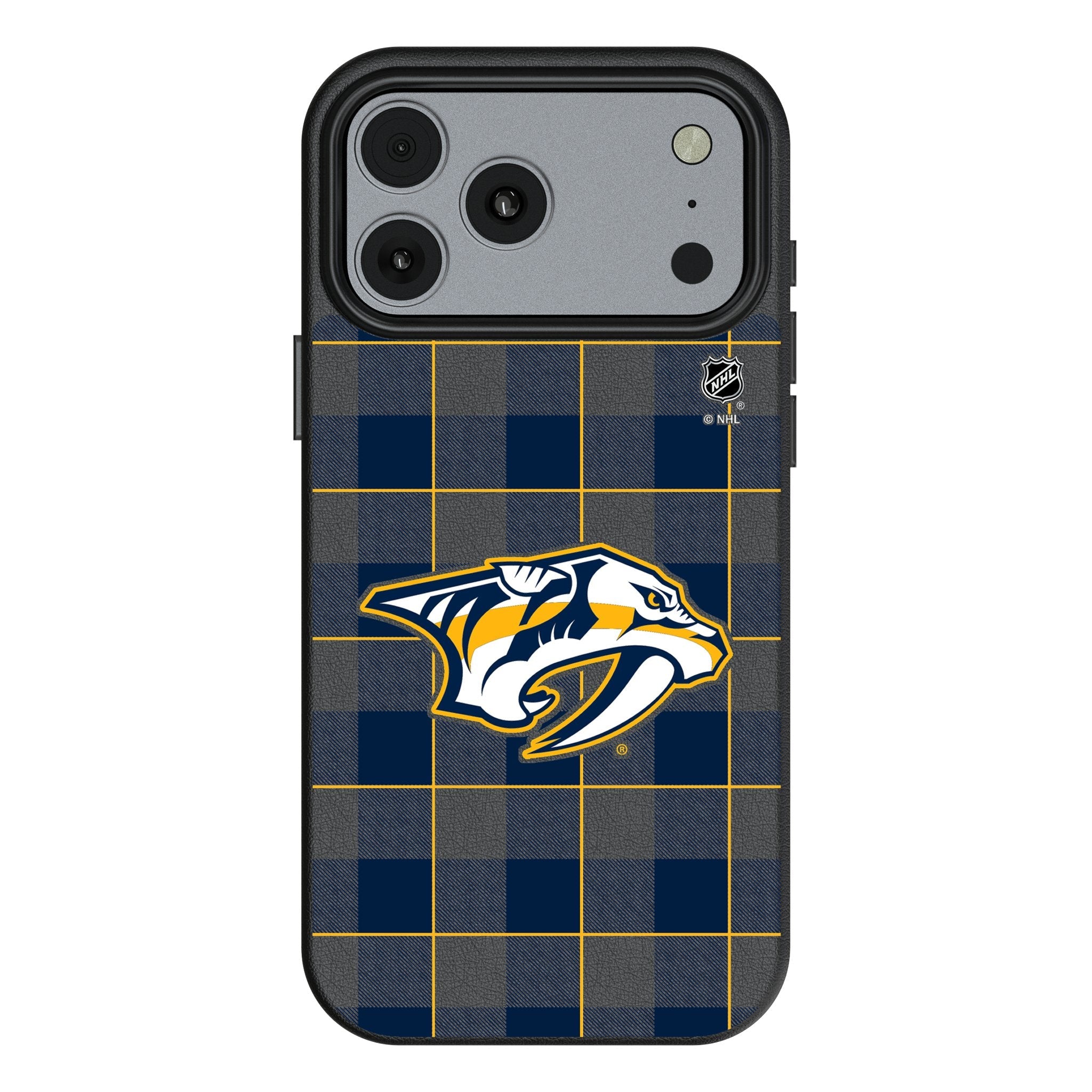 Nashville Predators Plaid MagSafe Compatible Phone Case for Apple iPhone 17 Series