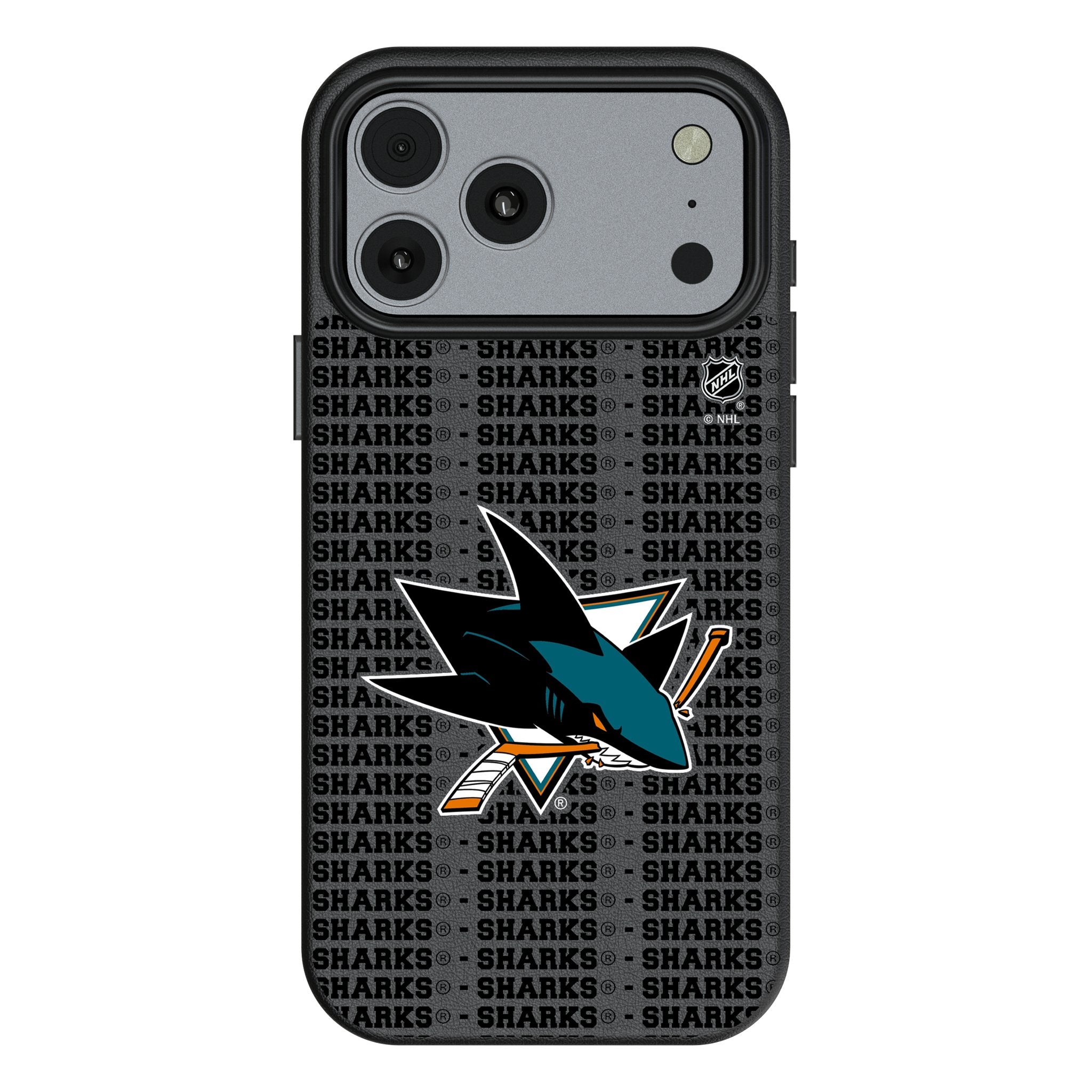 San Jose Sharks Text Backdrop MagSafe Compatible Phone Case for Apple iPhone 17 Series 1