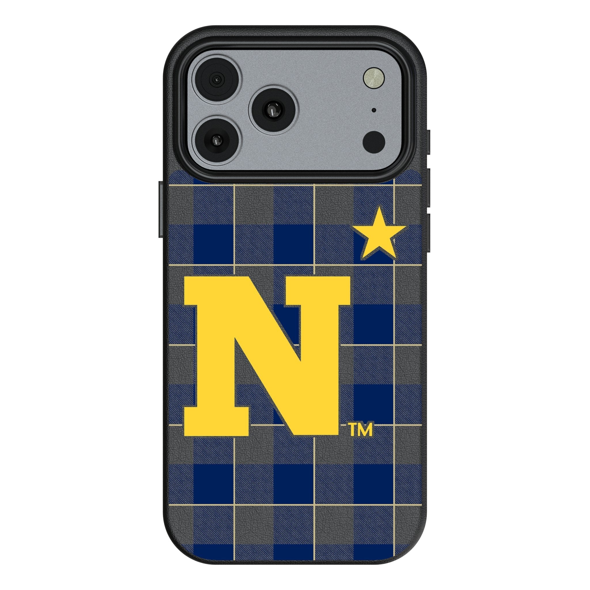 United State Naval Academy Midshipmen Plaid MagSafe Compatible Phone Case for Apple iPhone 17 Series 1