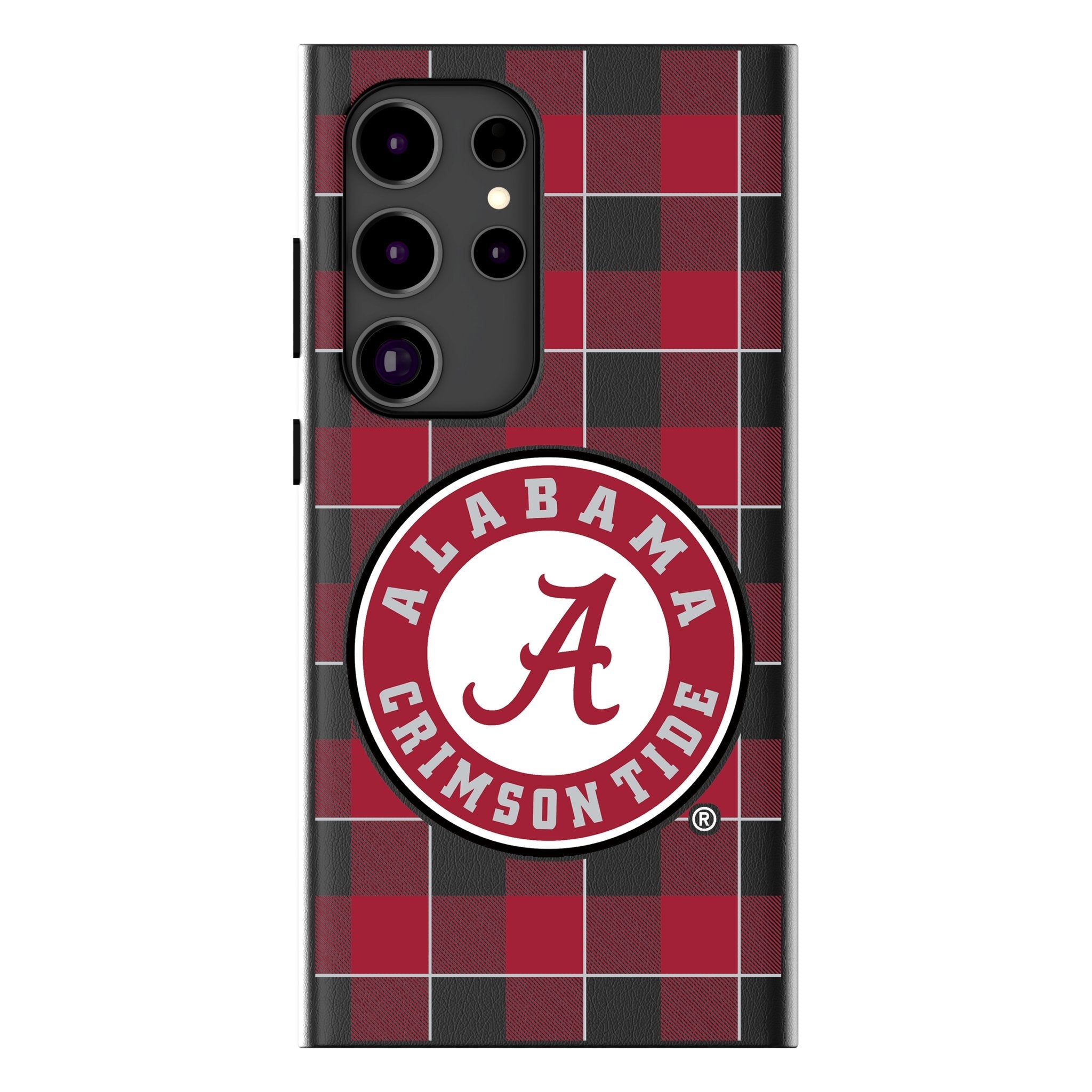 University of Alabama Crimson Tide Plaid MagSafe Compatible Phone Case for Samsung Galaxy