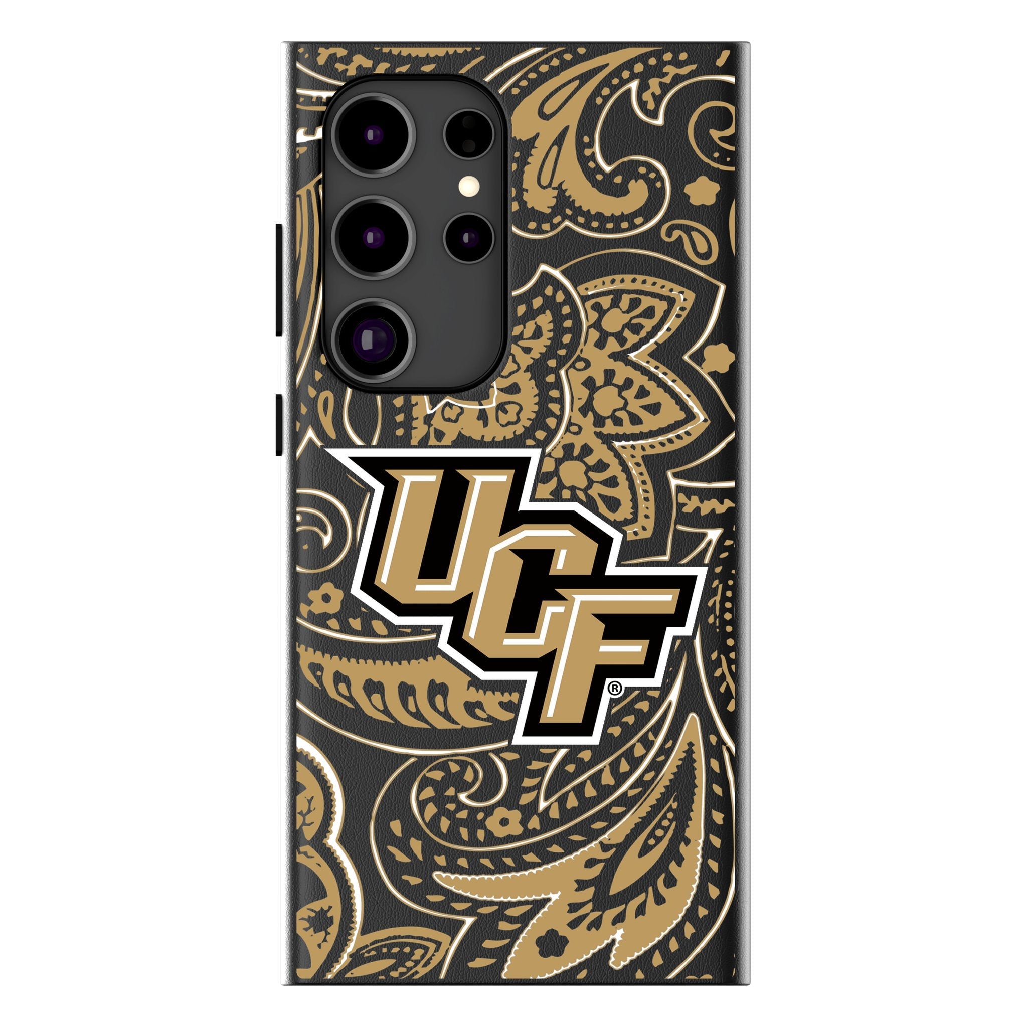 University of Central Florida Golden Knights Paisley MagSafe Compatible Phone Case for Samsung Galaxy
